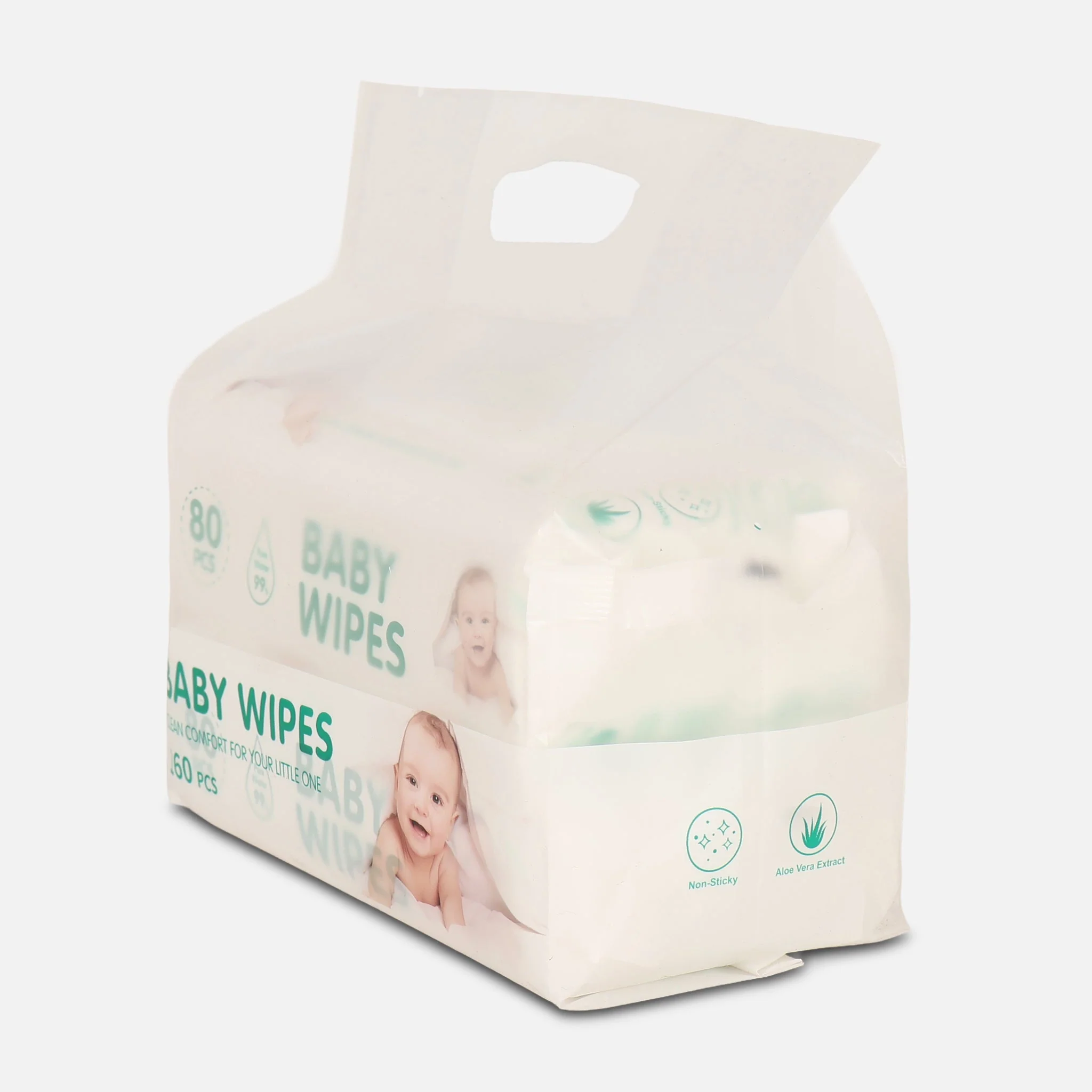 Baby Wipes 2 Pack Set 80 Pcs Each - Image 2