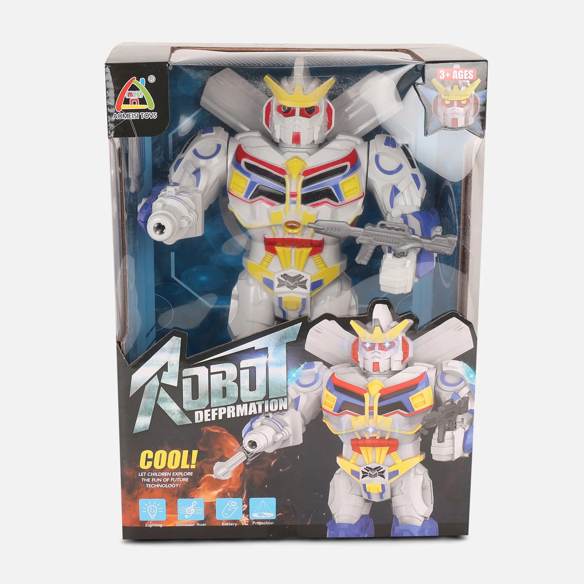 Battery Powered Kids Robot With Light & Sound - Image 2