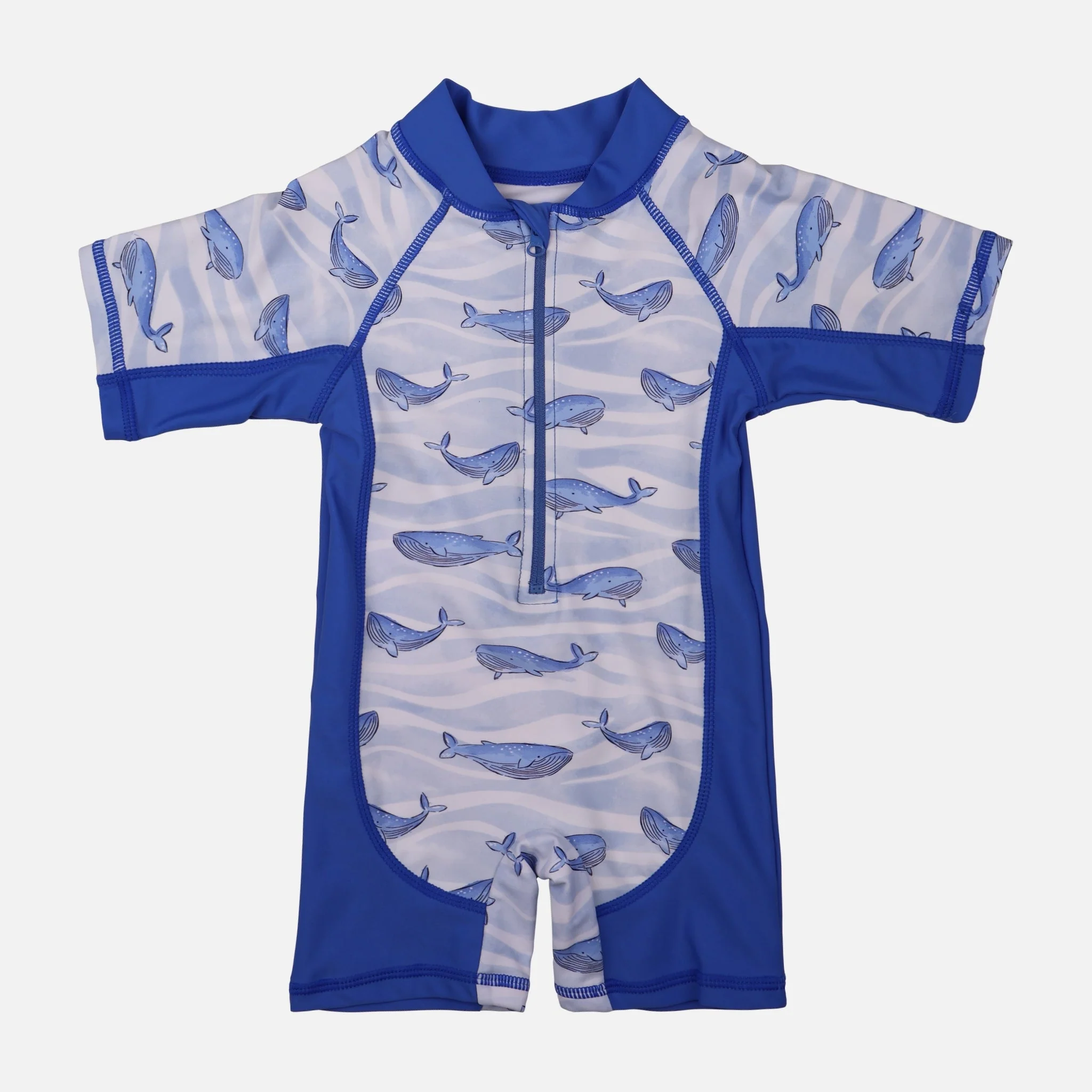 Boys 1 Piece Swimsuit Short Sleeve - Image 2