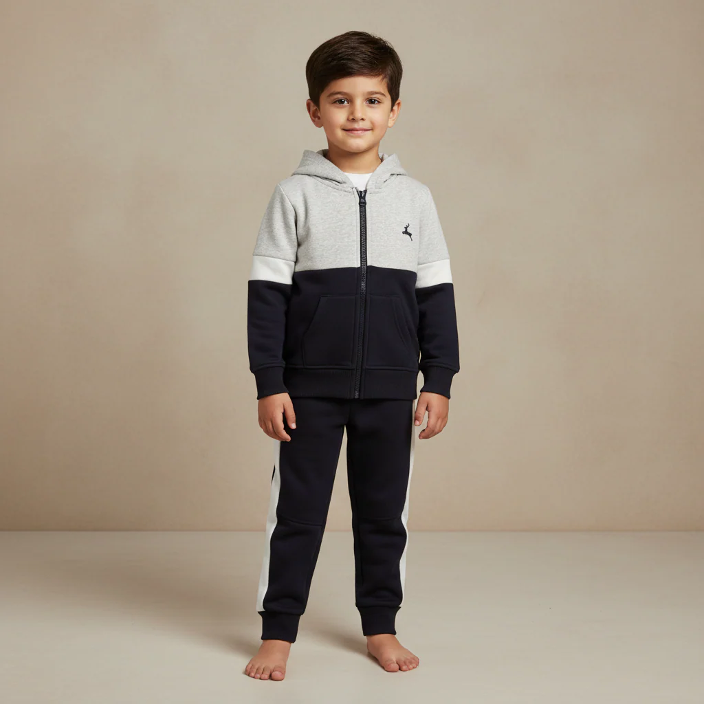 Boys 2 Pieces Set ( Jogger & Hoodie With Zipper )