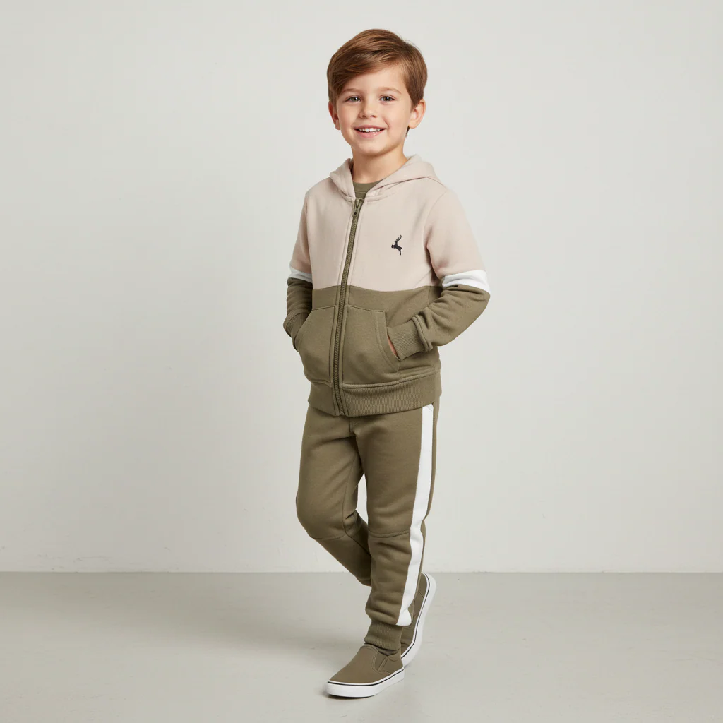 Boys 2 Pieces Set ( Jogger & Hoodie With Zipper )