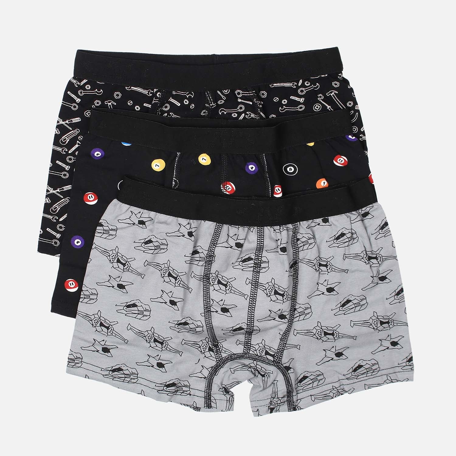Boys Printed Boxer 3 Pieces
