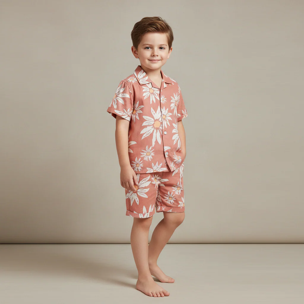 Boys 2 Pieces Set Shirt & Bermuda