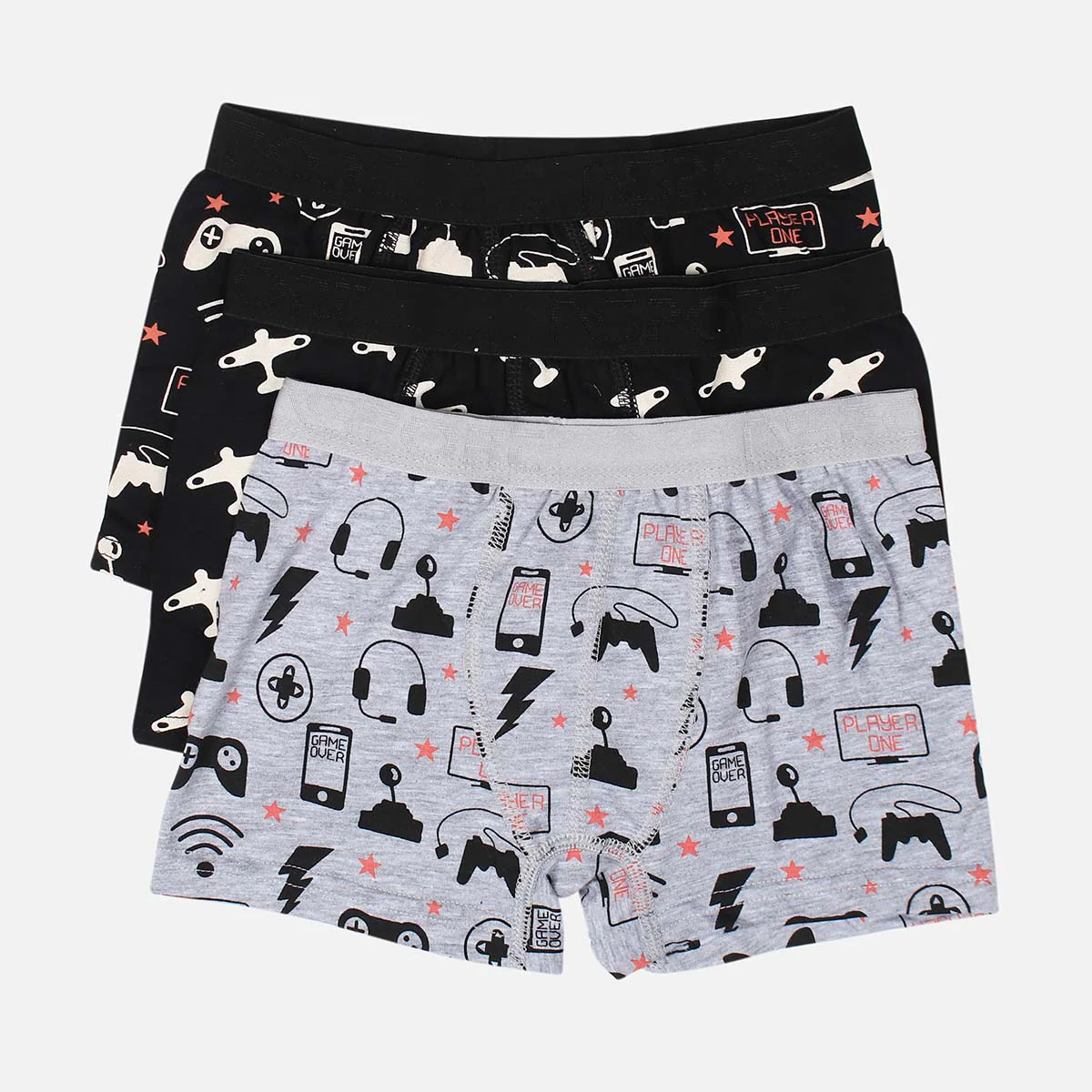 Boys Printed Boxer 3 Pieces