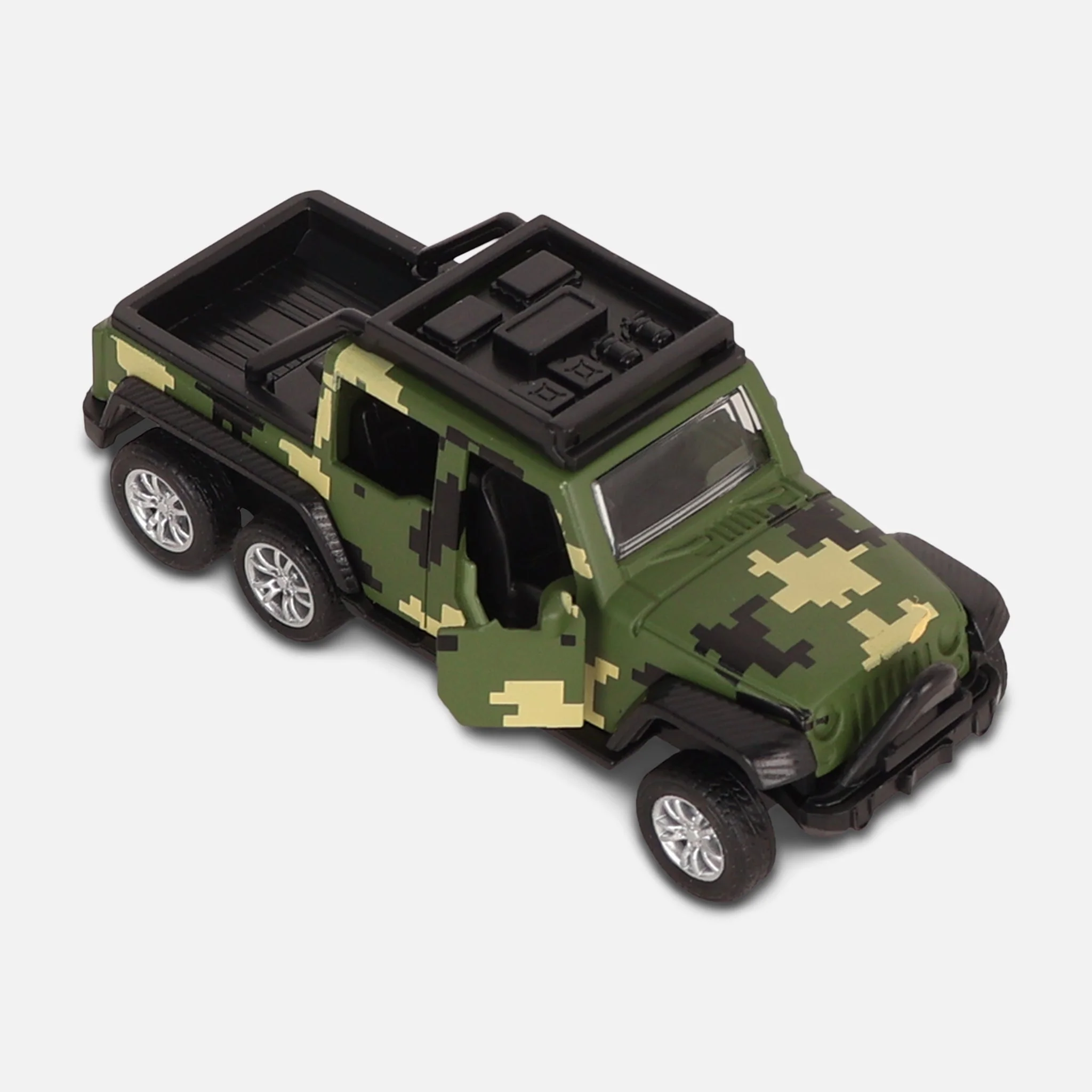 Die-Cast Pull Back Car Toy-Army Truck - Image 2