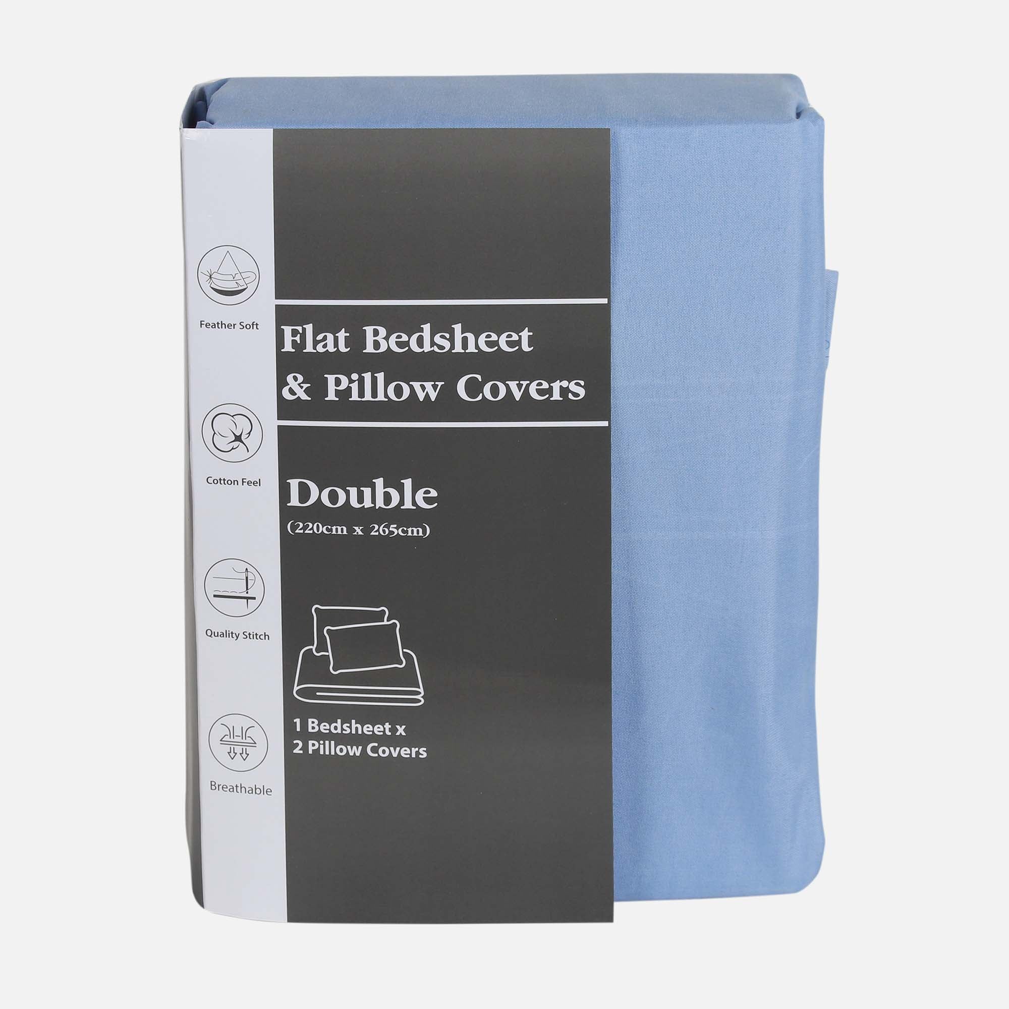 Flat Bed Sheet With Pillow Cover - Image 4