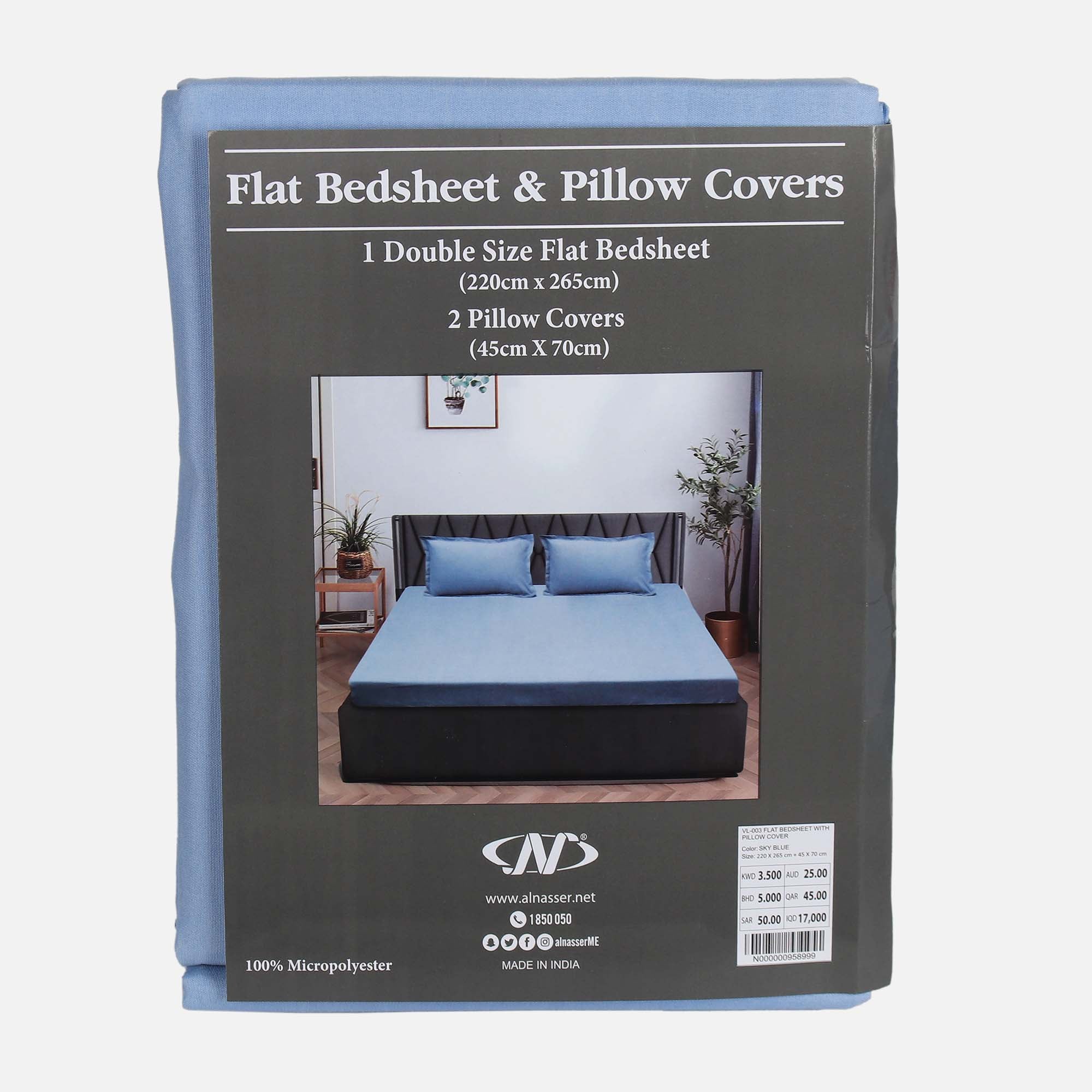 Flat Bed Sheet With Pillow Cover - Image 5