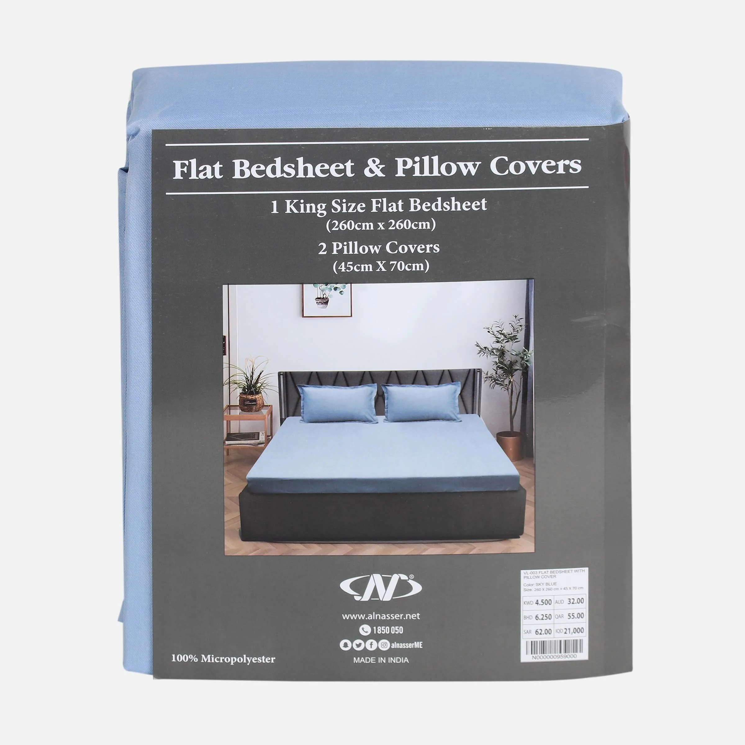 Flat Bed Sheet With Pillow Cover - Image 8