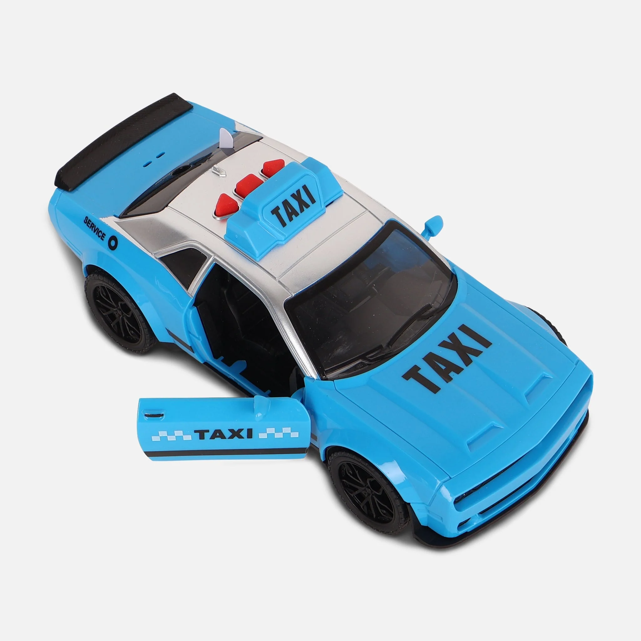 Friction Toy Car With Light And Music-Taxi - Image 2