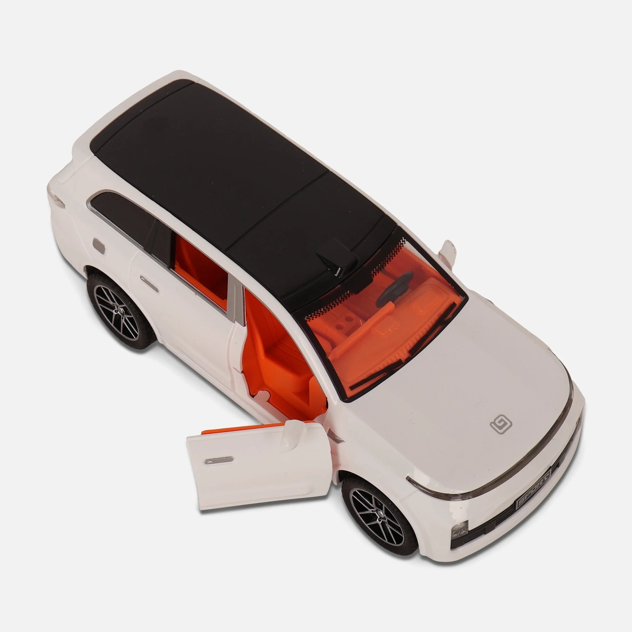Friction Spray New Energy Car Toy With Lights Music & Opening Doors - Image 2