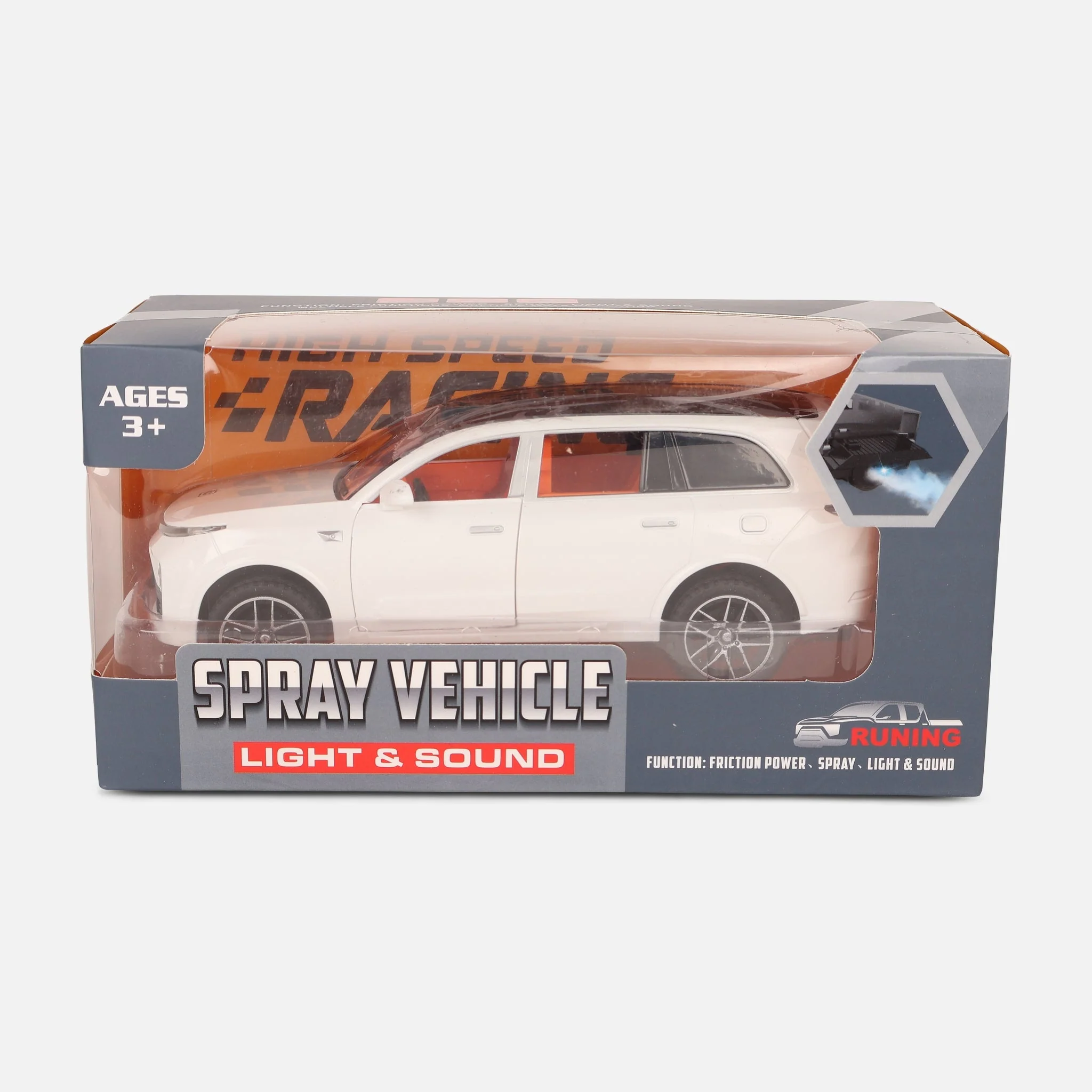 Friction Spray New Energy Car Toy With Lights Music & Opening Doors - Image 3