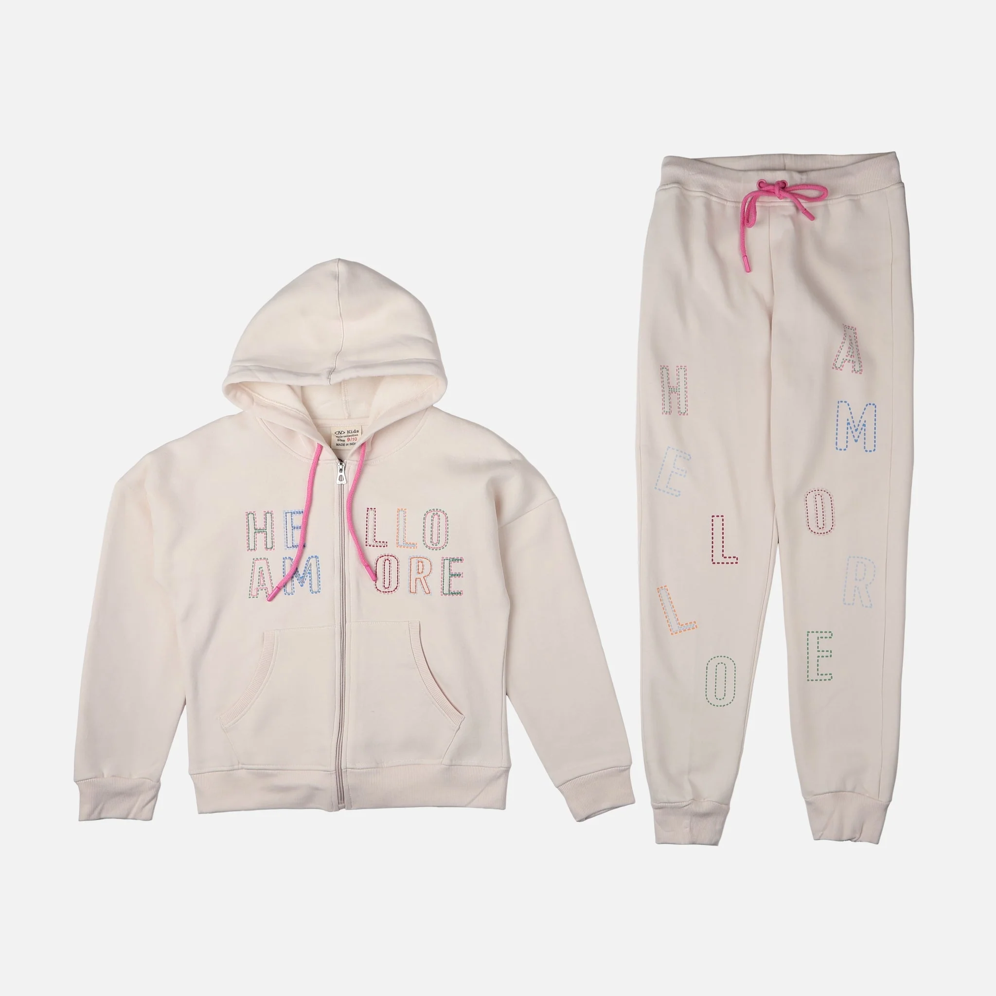 Girls 2 Pieces Set ( Jogger & Hoodie With Zipper )