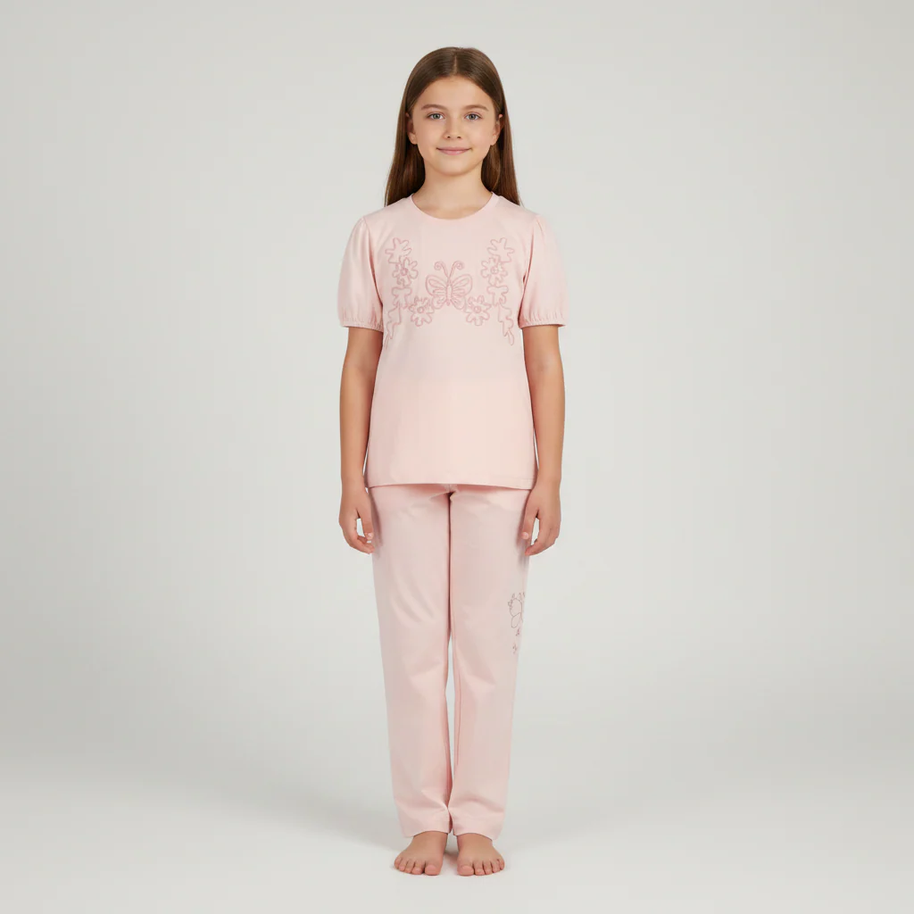 Girls Short Sleeve Pajama Set
