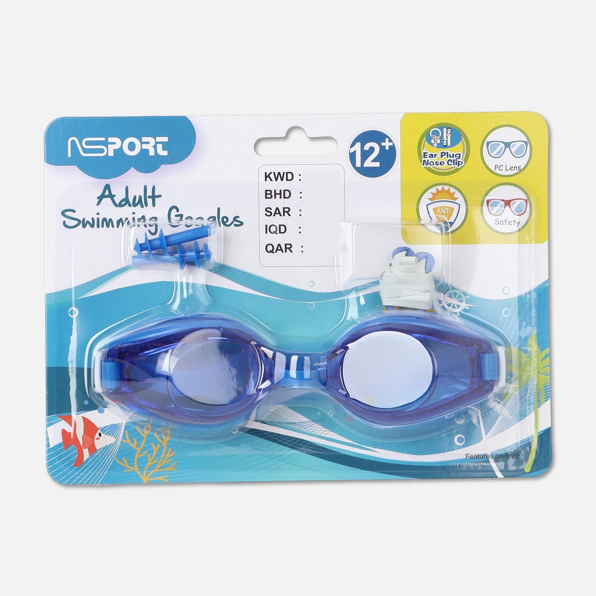 Goggles With Ear Plug & Nose Clip (12+) - Image 2