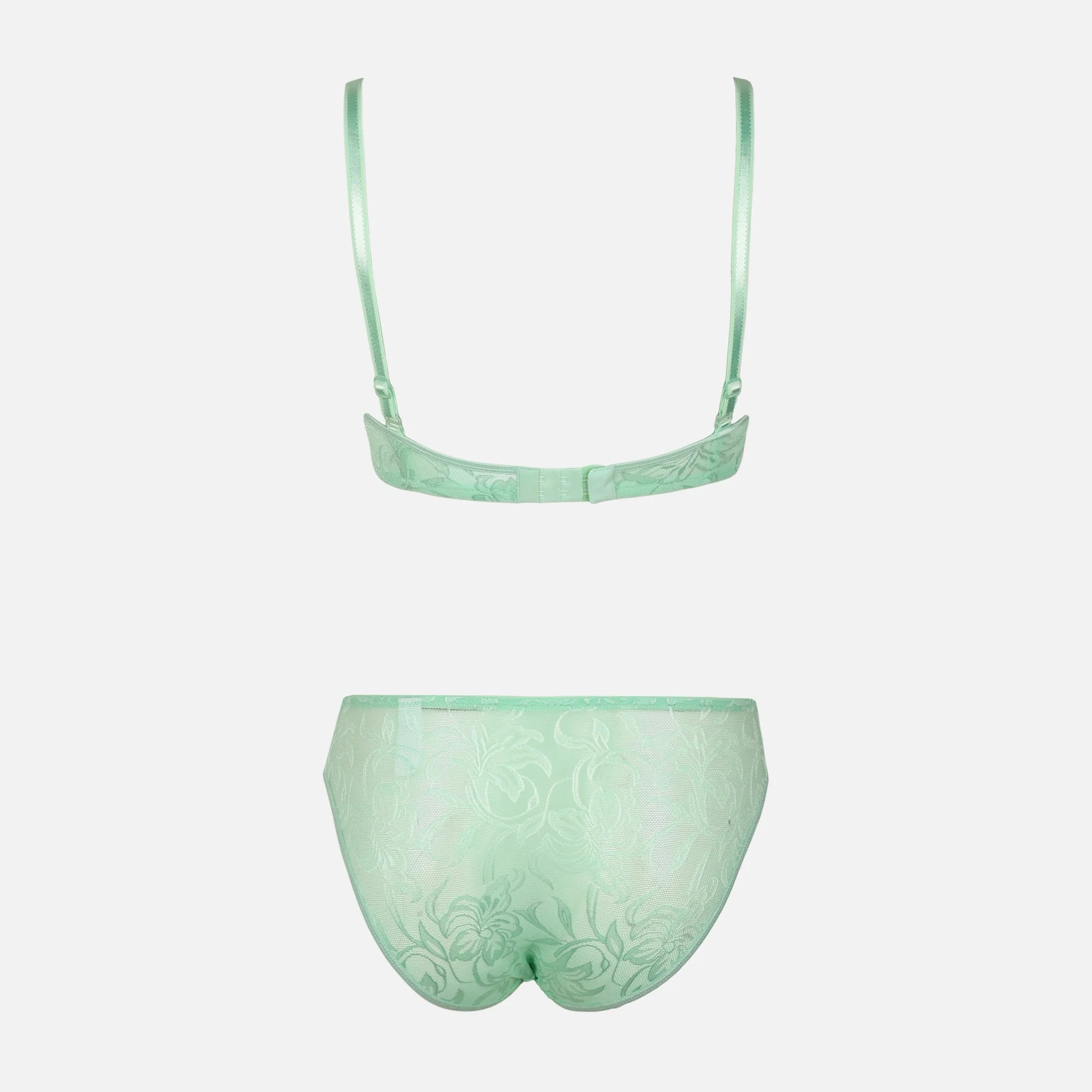 Jacquard Padded Bra & Panty Set Cup B - Image 3
