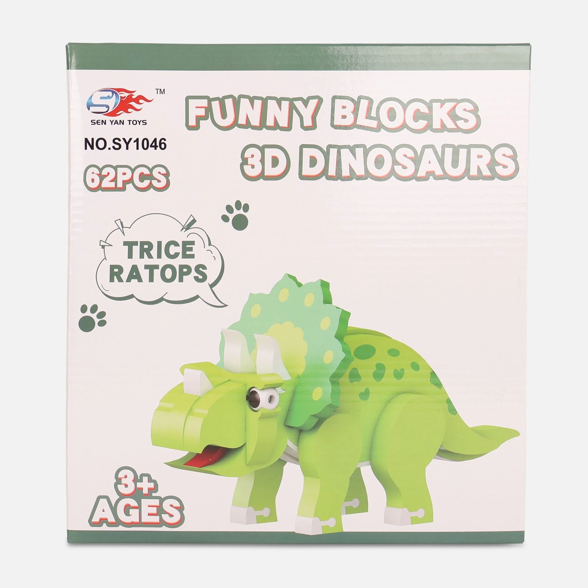 Kids Dinosaur Building Set-Diy Triceratops Puzzle Toy - Image 2
