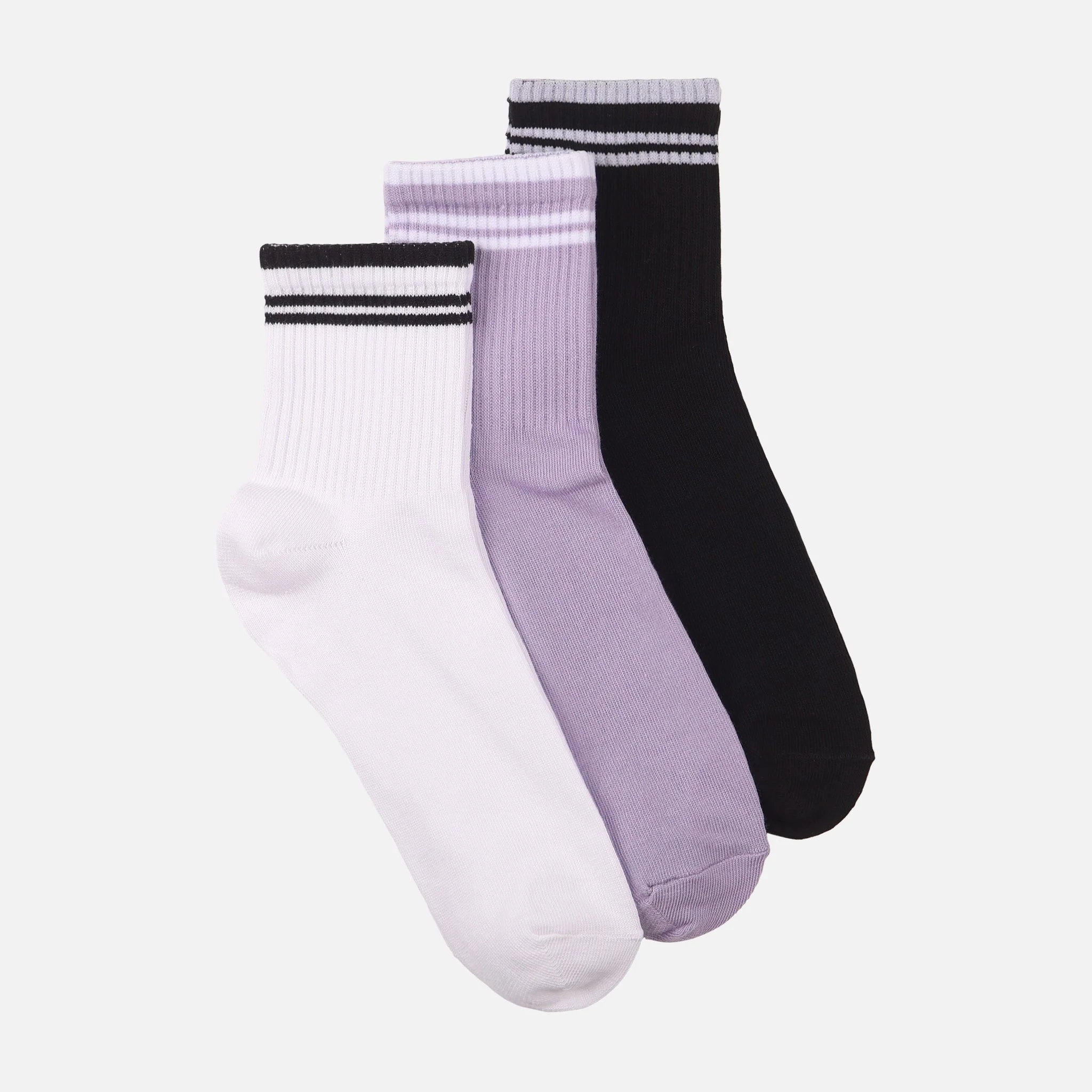 Ladies Casual Quarter Socks 3 Pairs