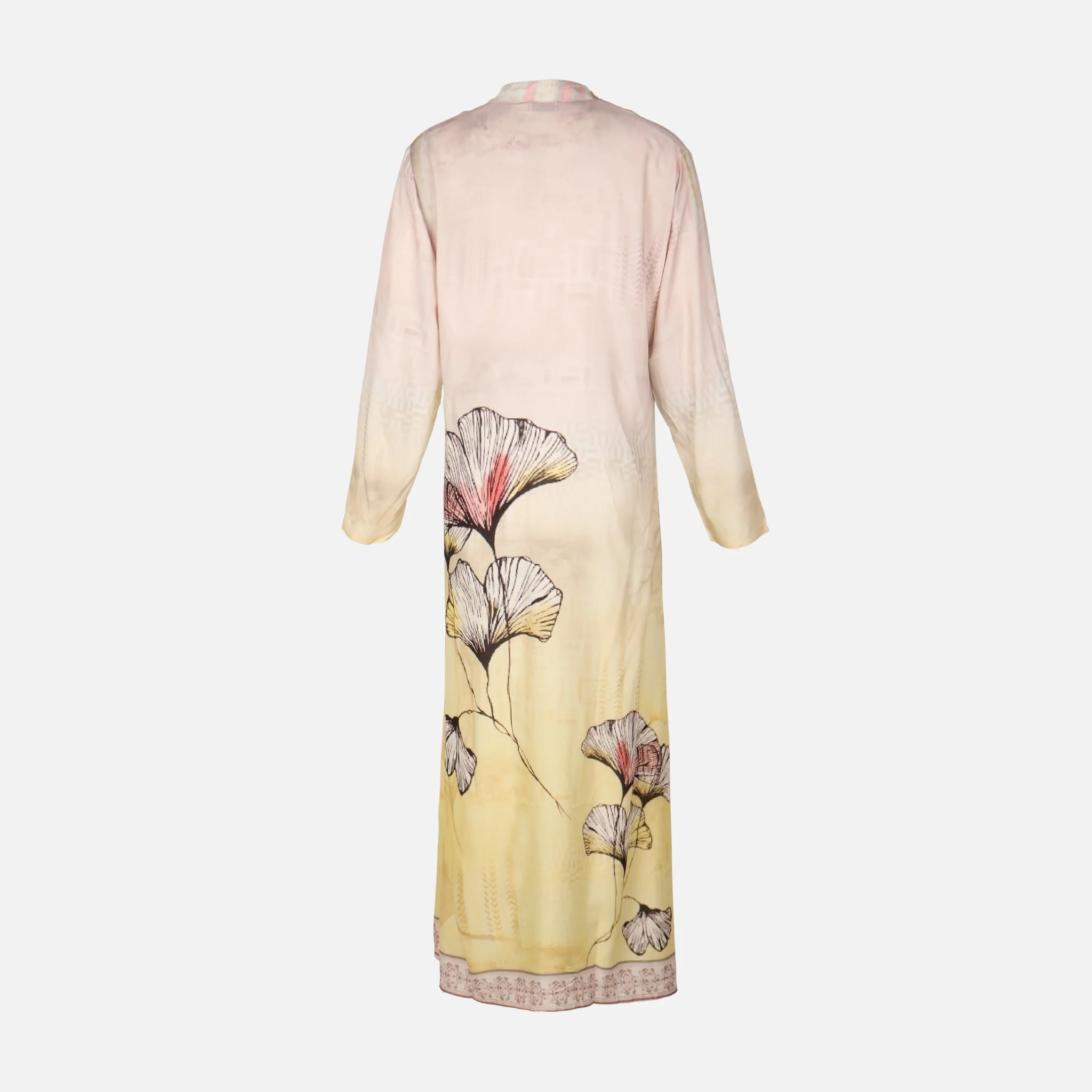 Ladies Rayon Printed Maxi Gown Long Sleeve - Image 2