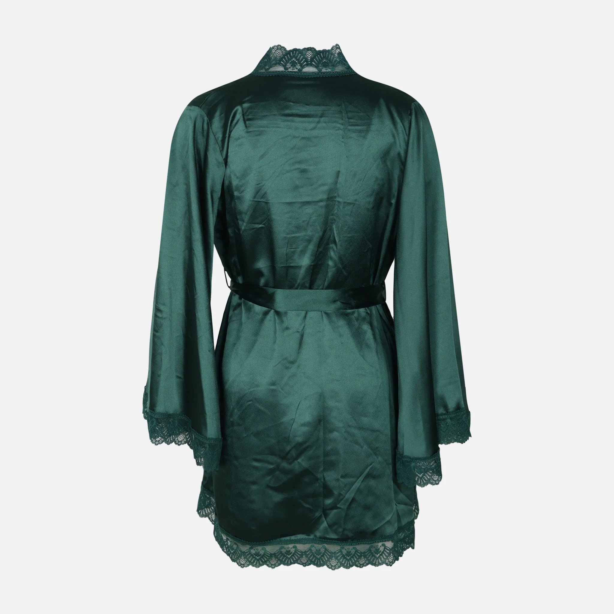 Ladies Satin Midi Night Gown And Robe Set - Image 2
