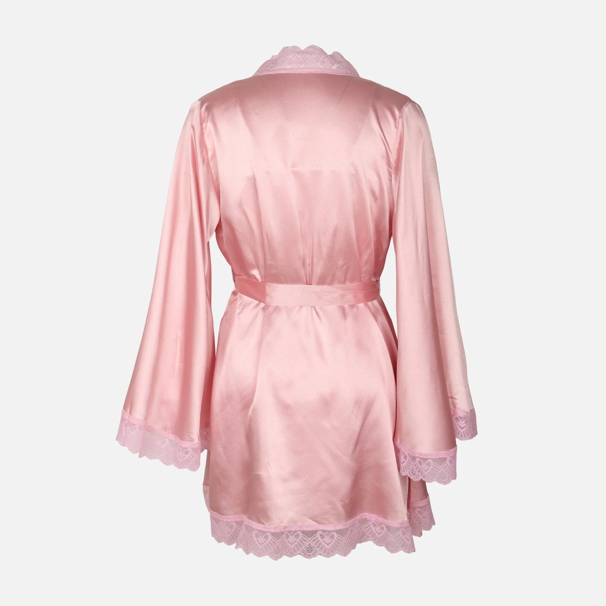 Ladies Satin Midi Night Gown And Robe Set - Image 2