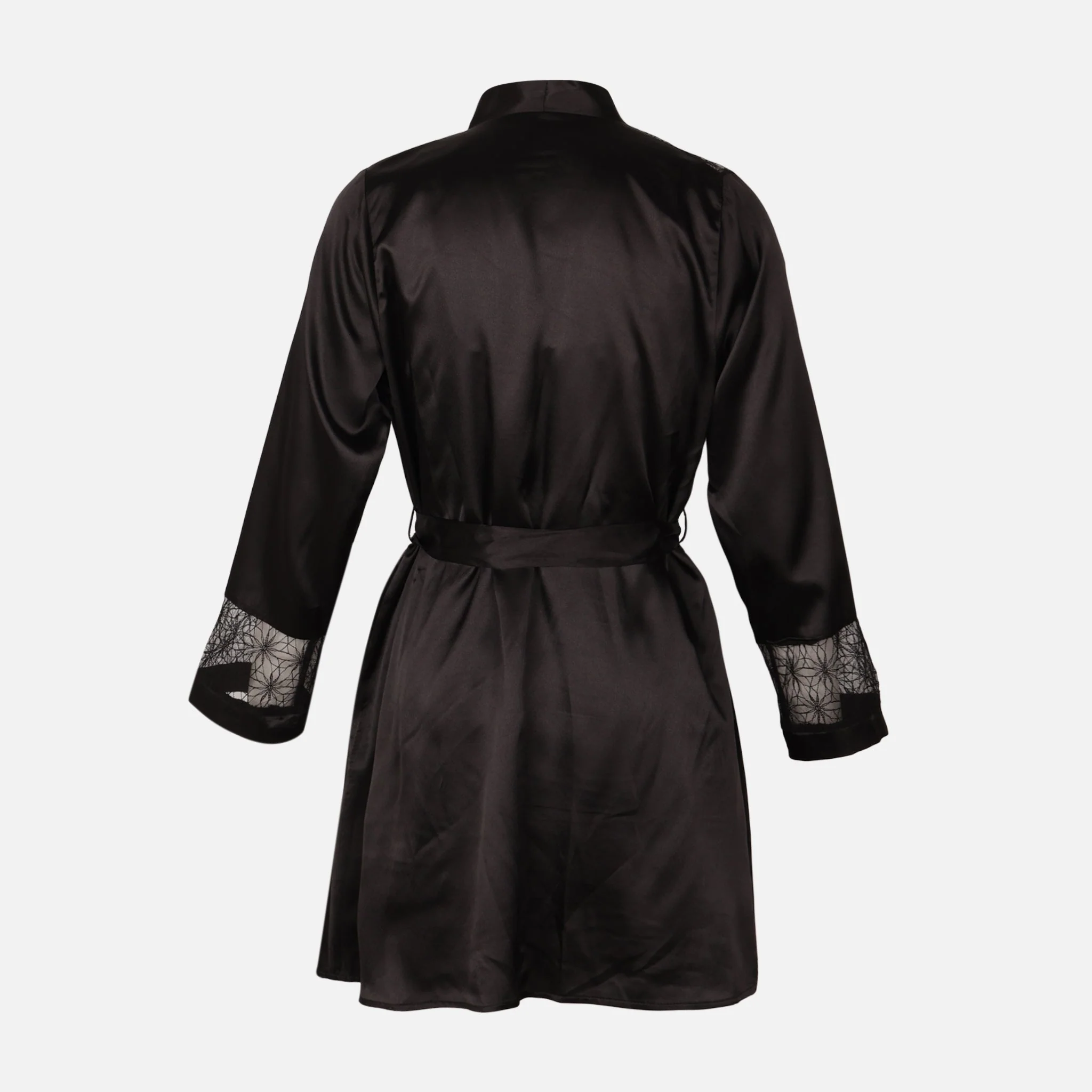 Ladies Satin Midi Night Gown And Robe Set - Image 2