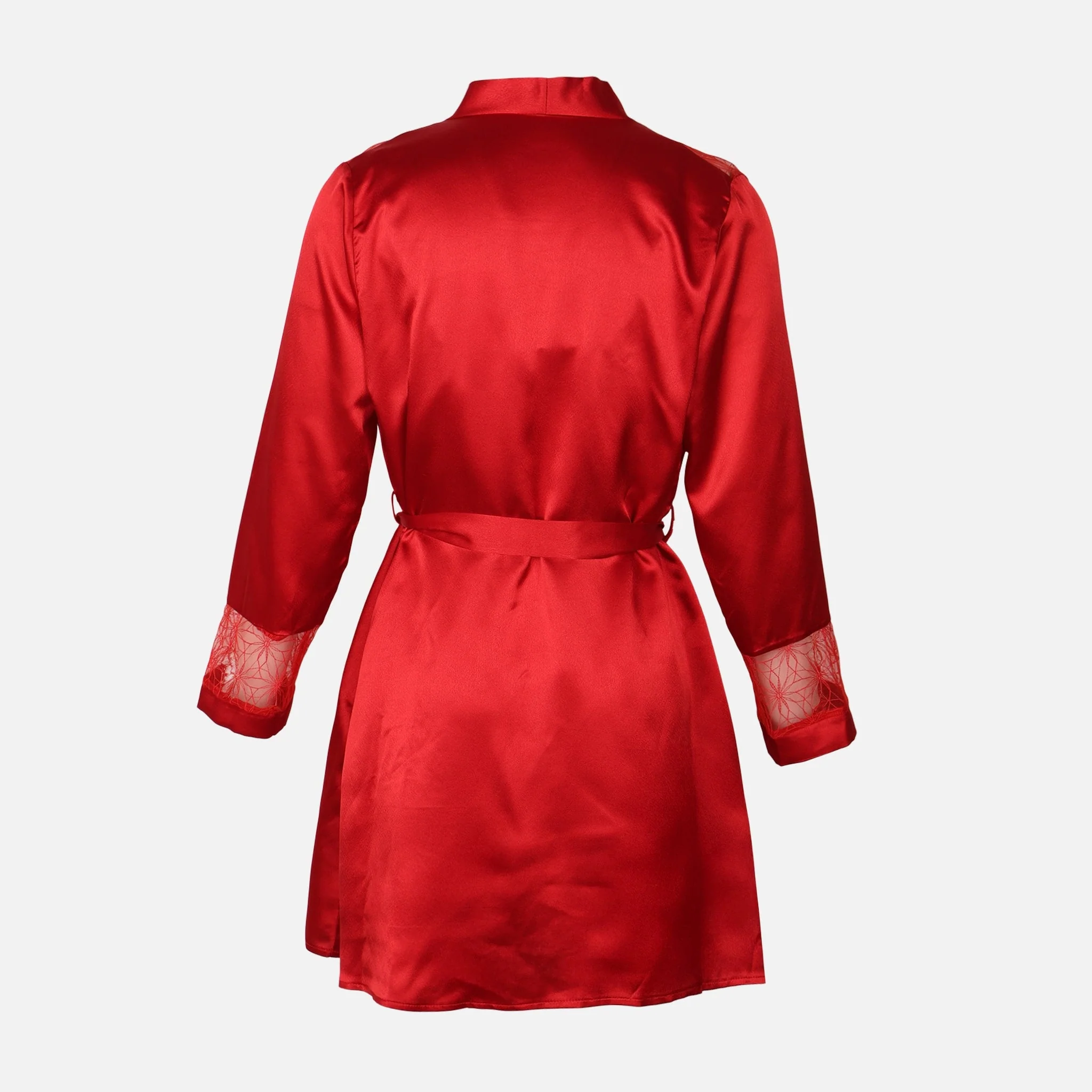 Ladies Satin Midi Night Gown And Robe Set - Image 2
