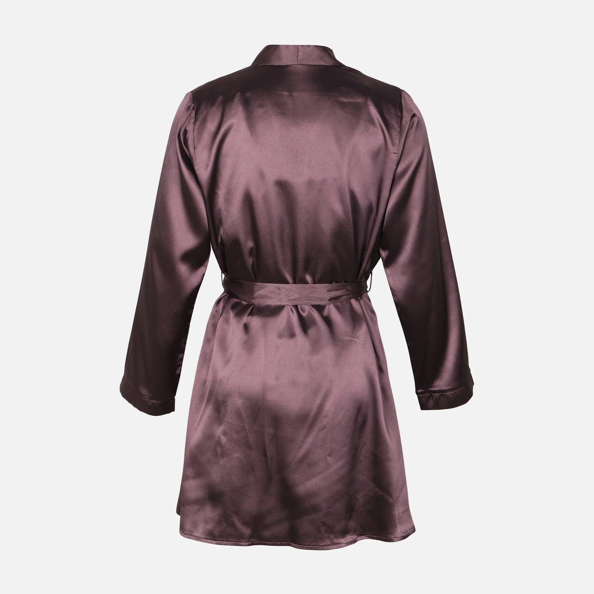 Ladies Satin Midi Night Gown And Robe Set - Image 2