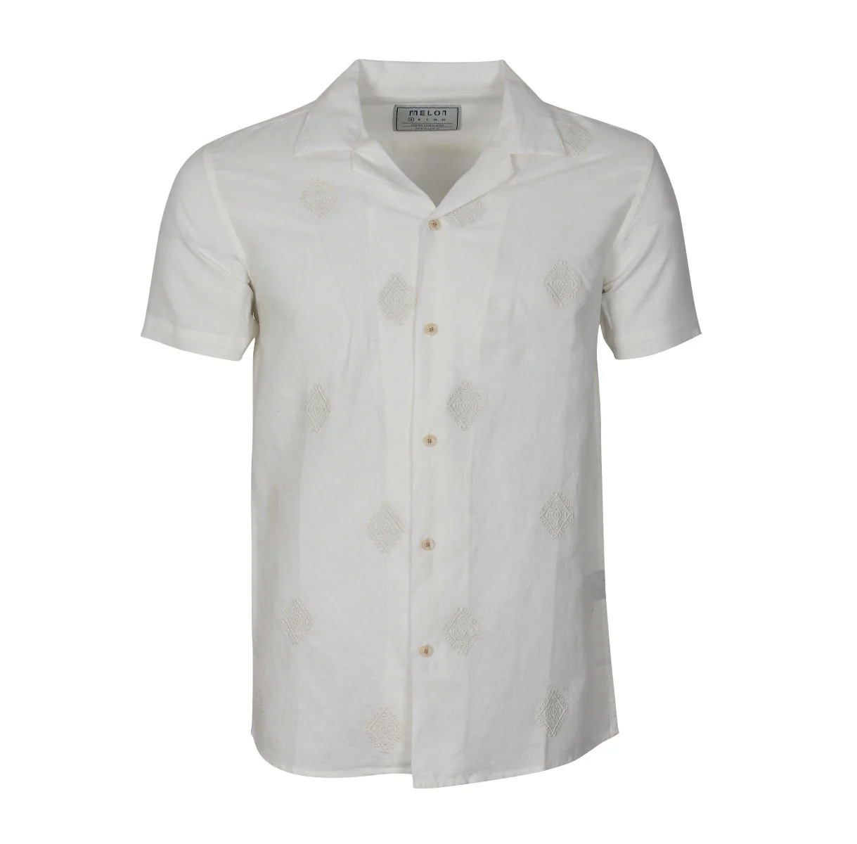 Men Linen Shirt Short Sleeves Regular Fit - Image 13
