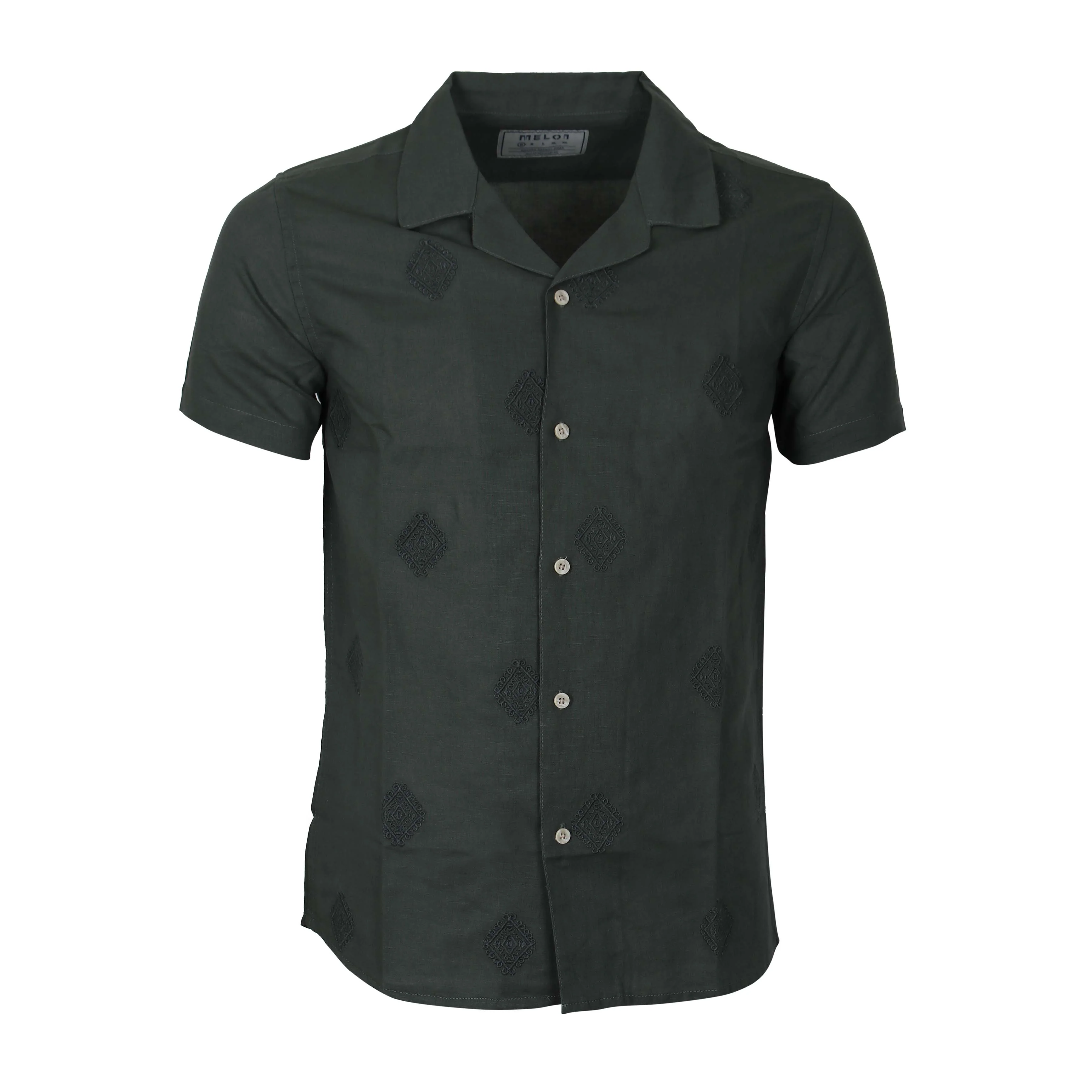 Men Linen Shirt Short Sleeves Regular Fit - Image 4