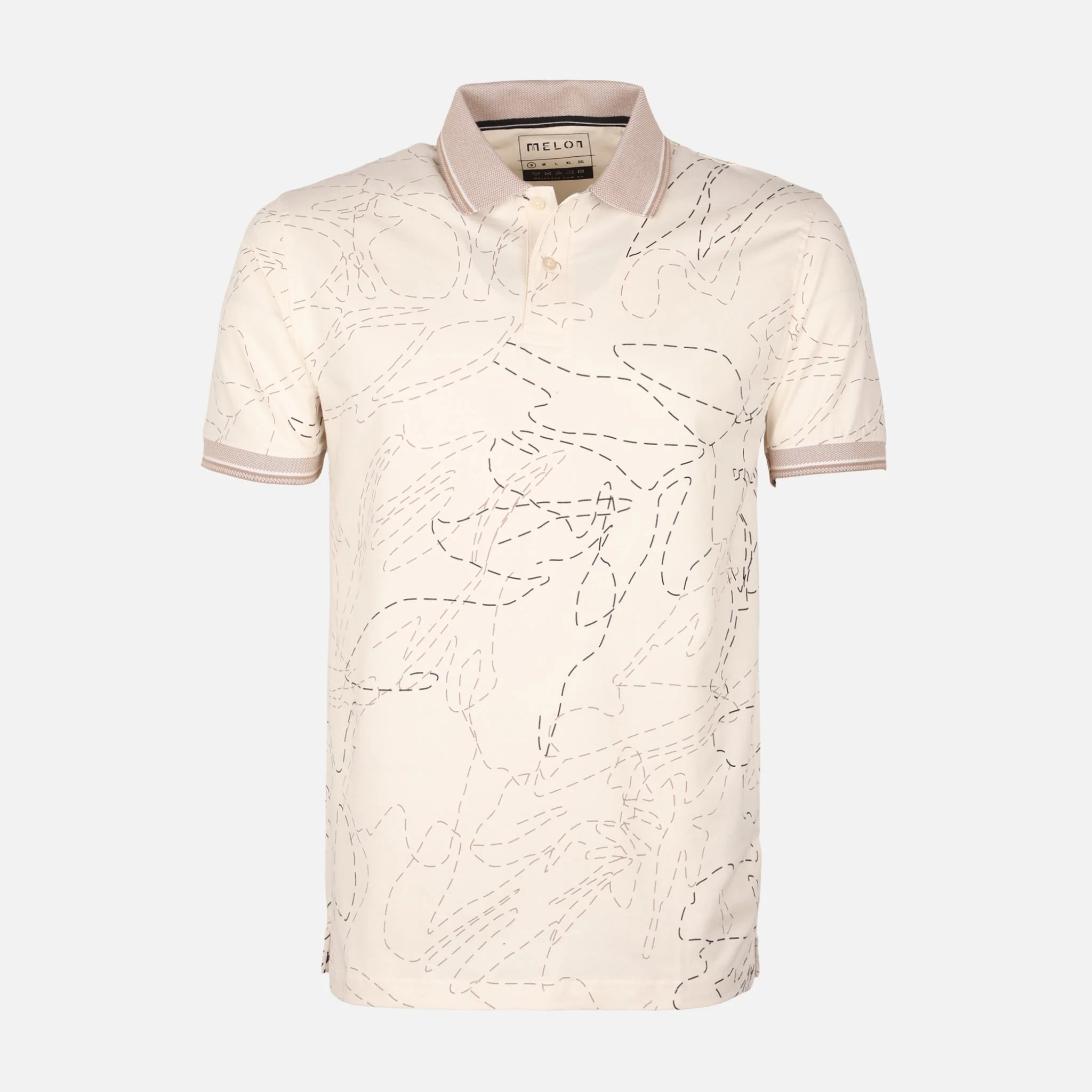 Men All-Over Print Polo T-Shirt Short Sleeve - Image 2