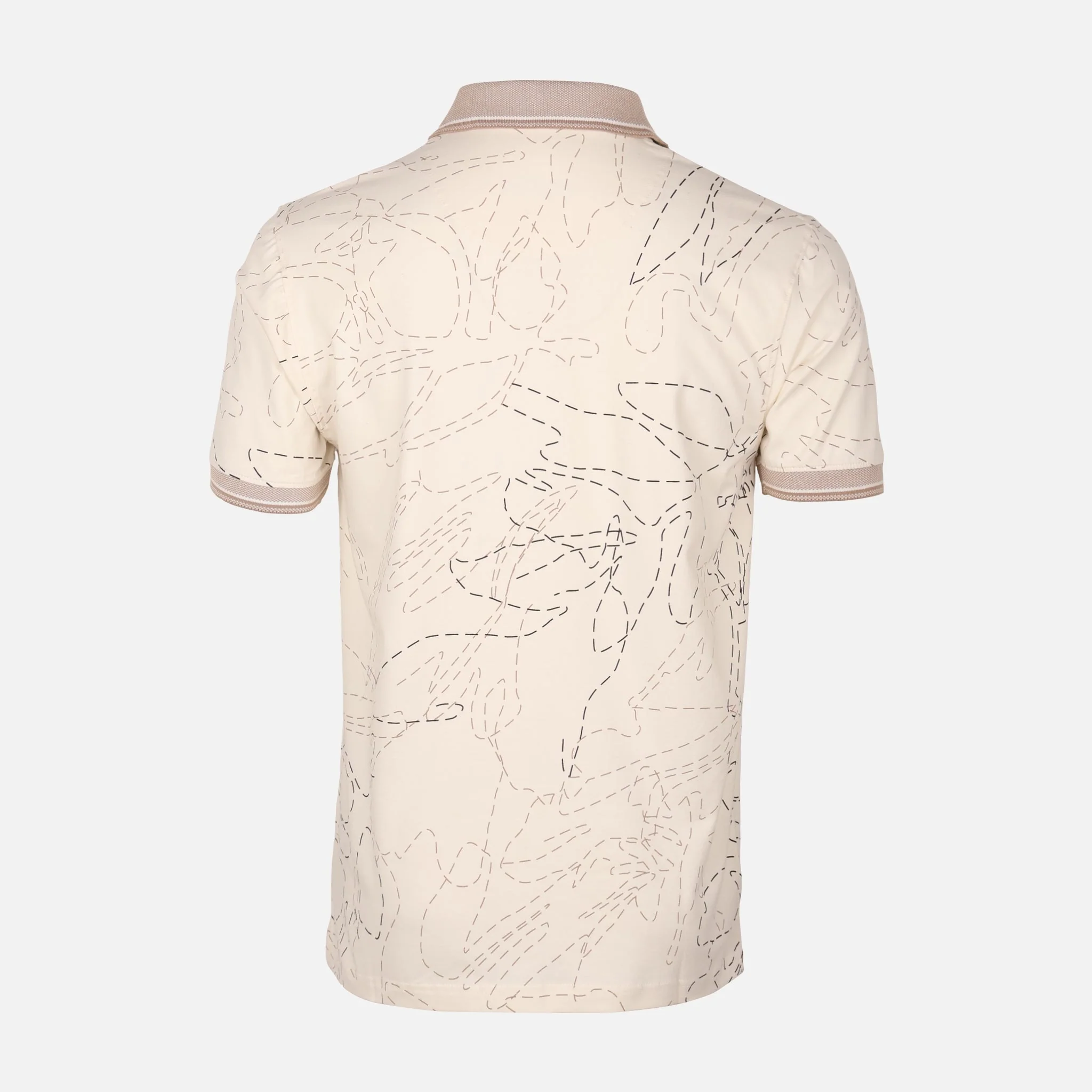 Men All-Over Print Polo T-Shirt Short Sleeve - Image 3