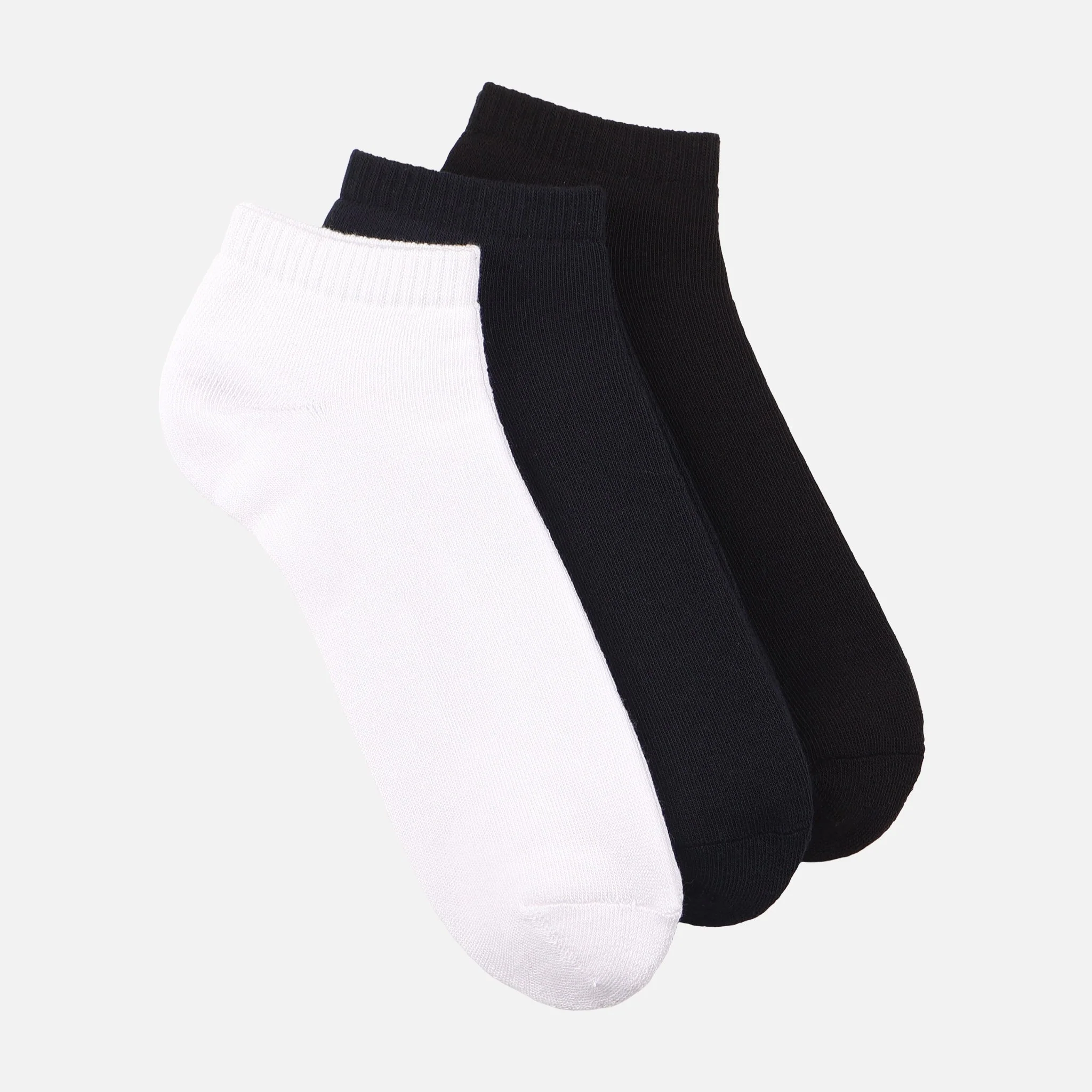 Men Basic Full Terry Ankle Socks 3 Pairs