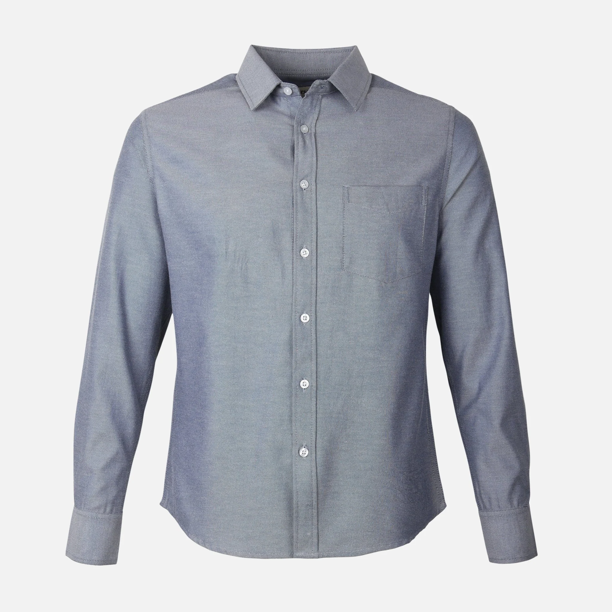 Men Long Sleeve Oxford Shirt - Image 2