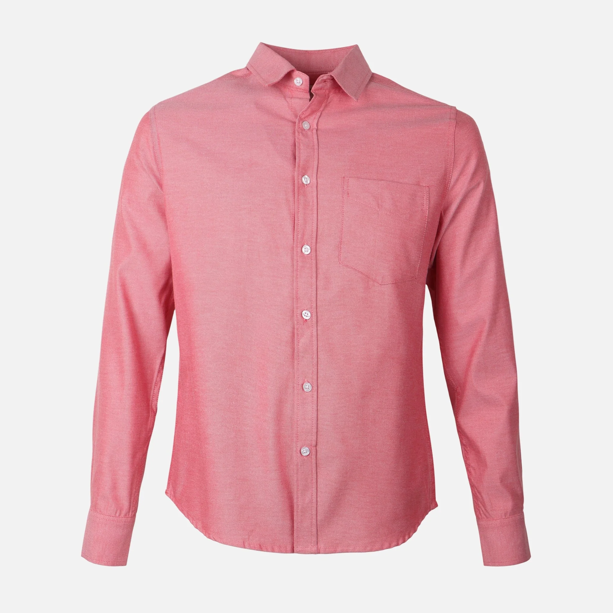 Men Long Sleeve Oxford Shirt - Image 2