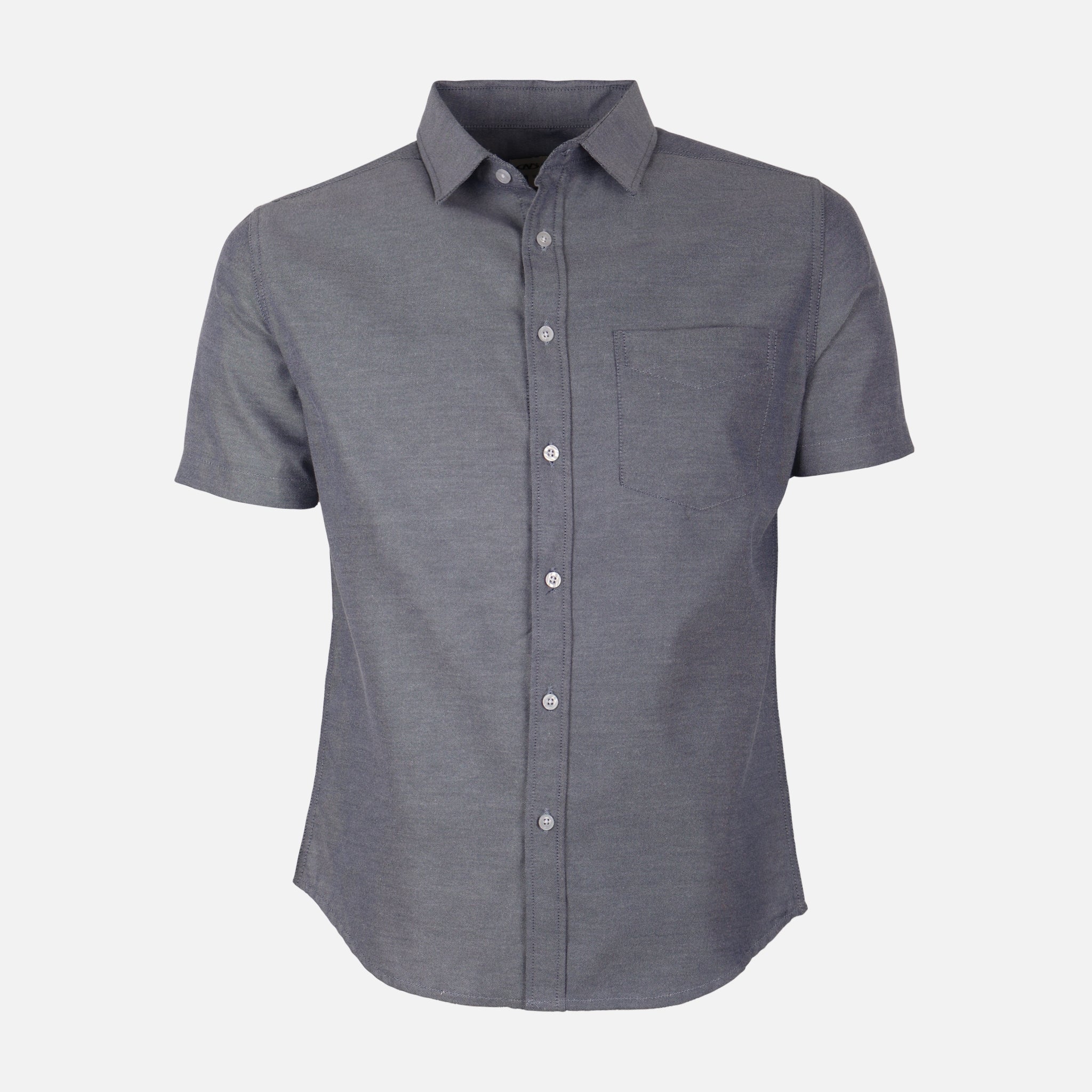 Men Basic Oxford Short Sleeve Shirt - Image 2