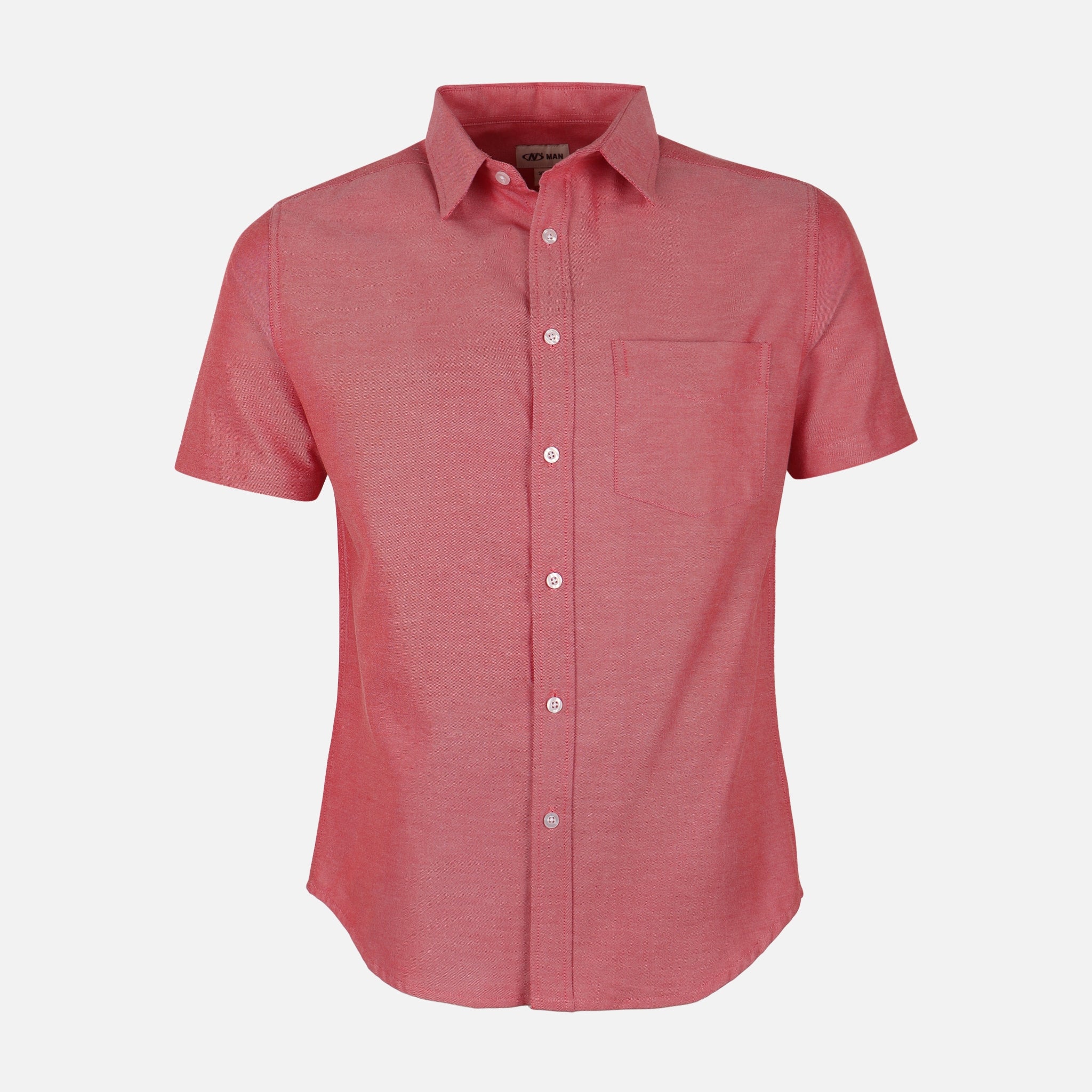 Men Basic Oxford Short Sleeve Shirt - Image 2
