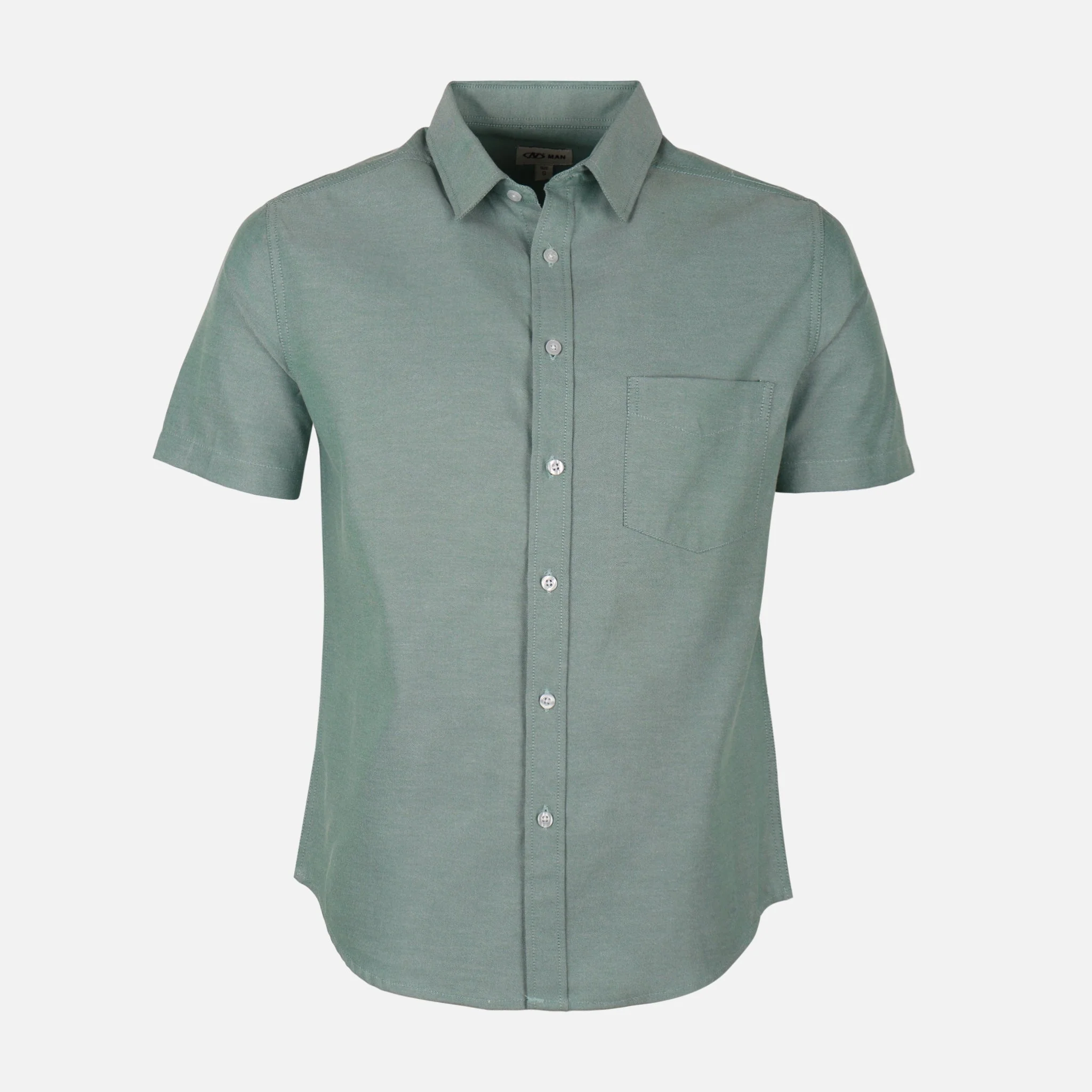 Men Basic Oxford Short Sleeve Shirt - Image 2