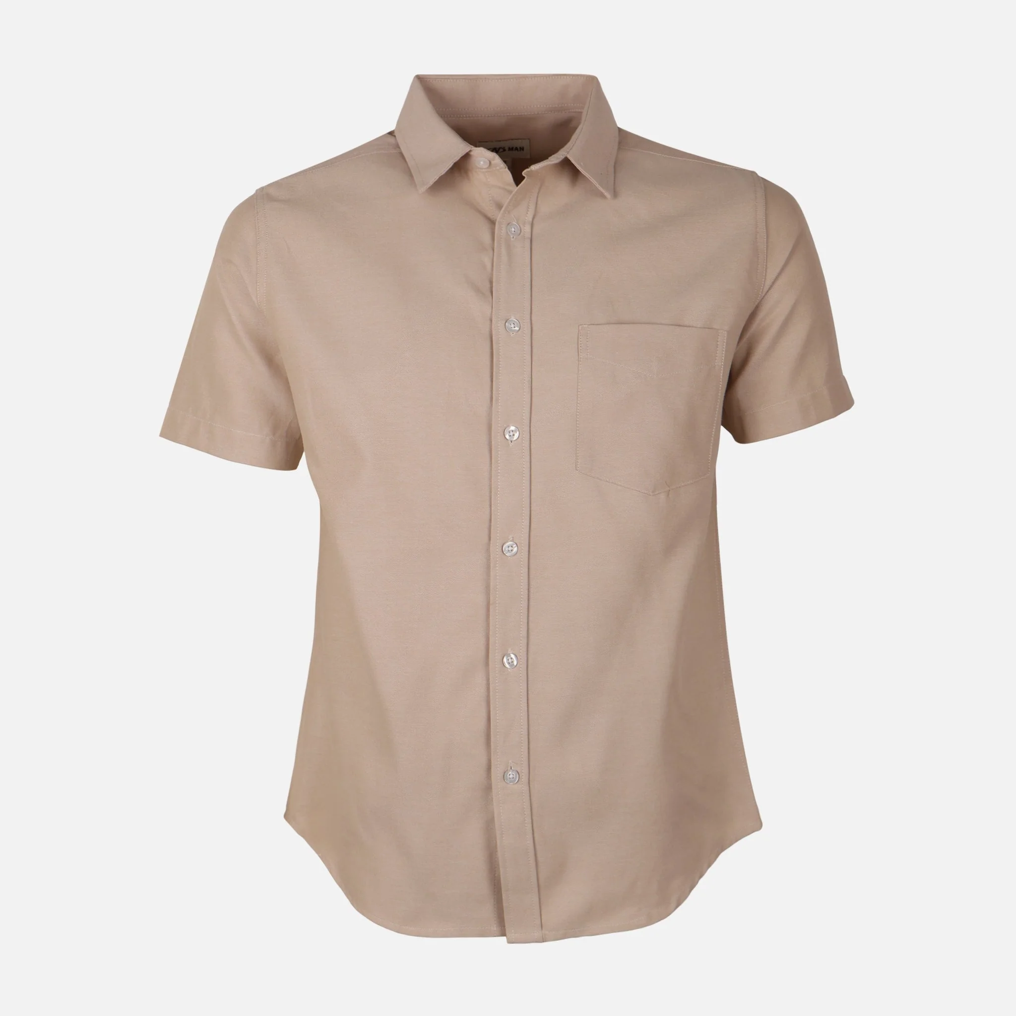 Men Basic Oxford Short Sleeve Shirt - Image 2