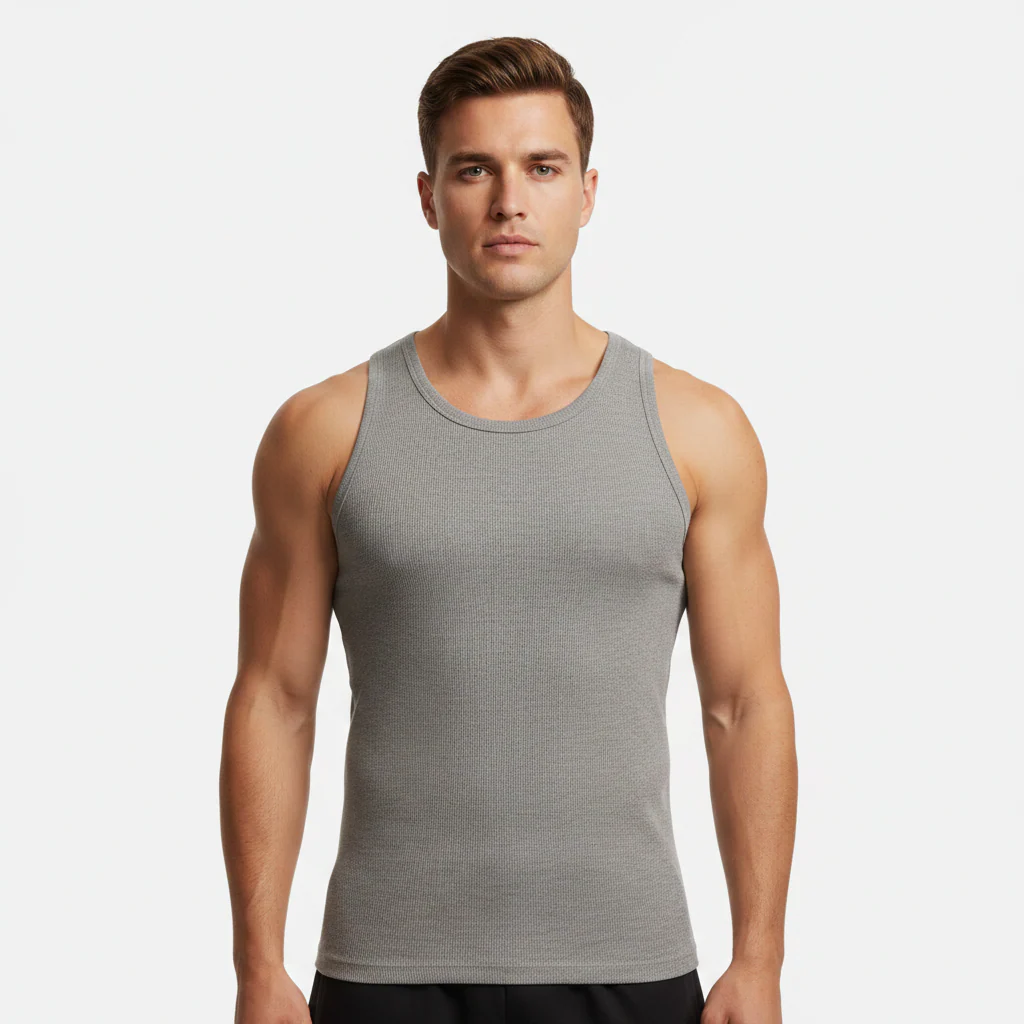 Men Basic Ribbed Tank Top