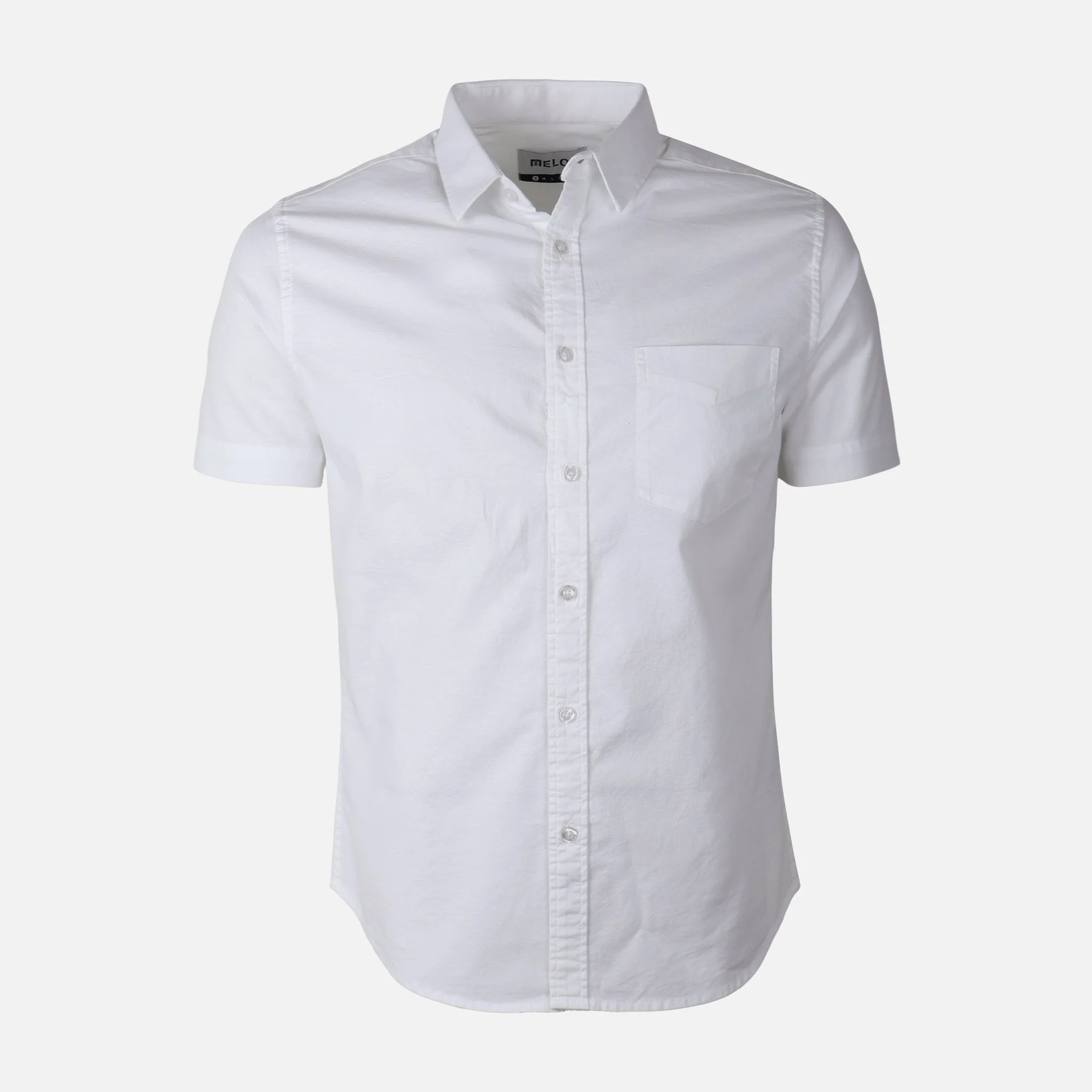 Men Basic Short Sleeve Oxford Shirt - Image 2