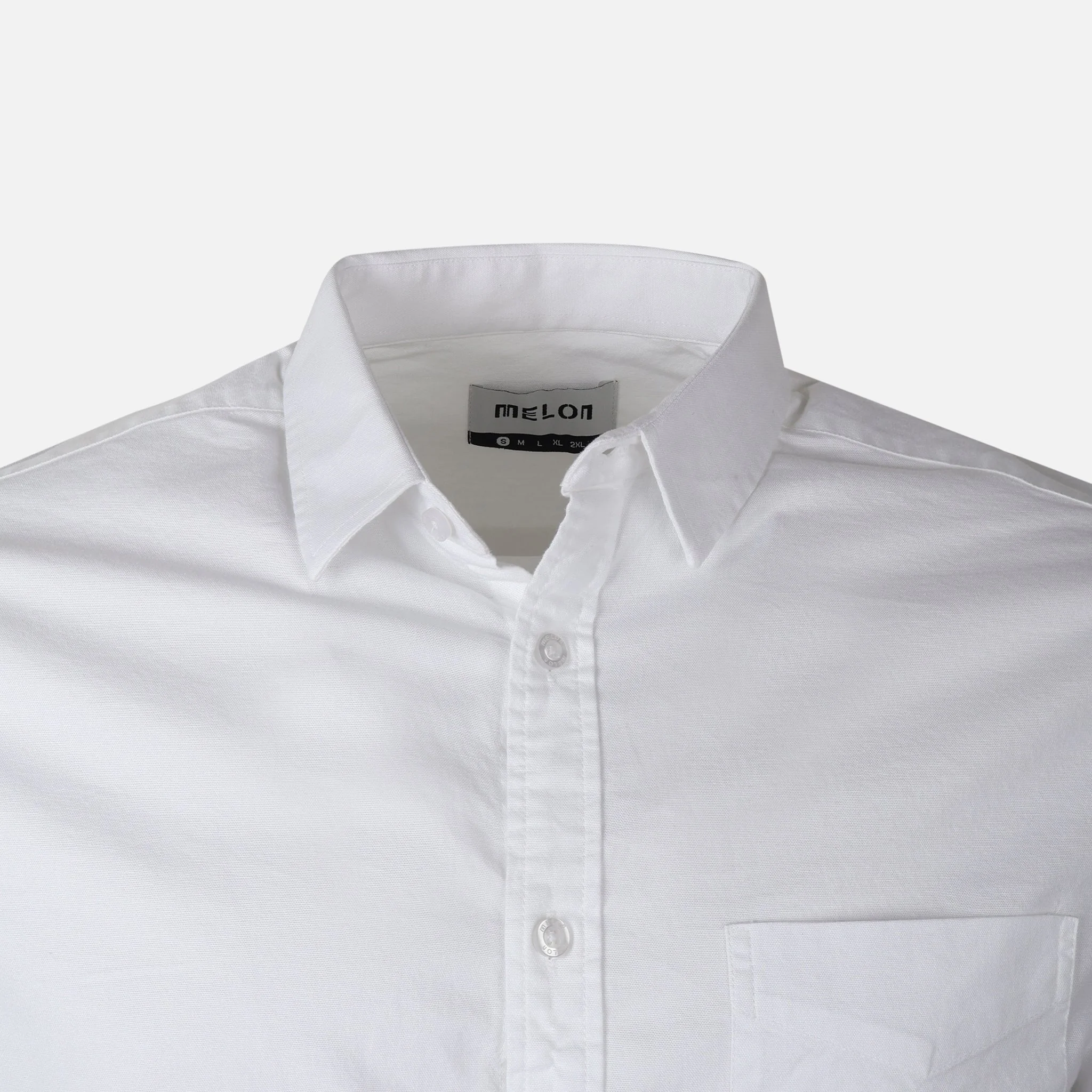 Men Basic Short Sleeve Oxford Shirt - Image 4