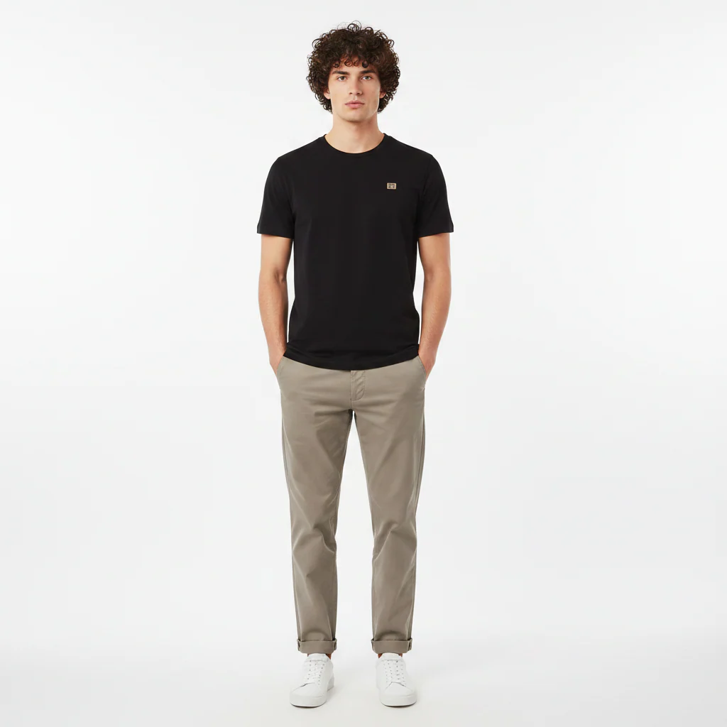 Men Basic Short Sleeve T-Shirt Round Neck
