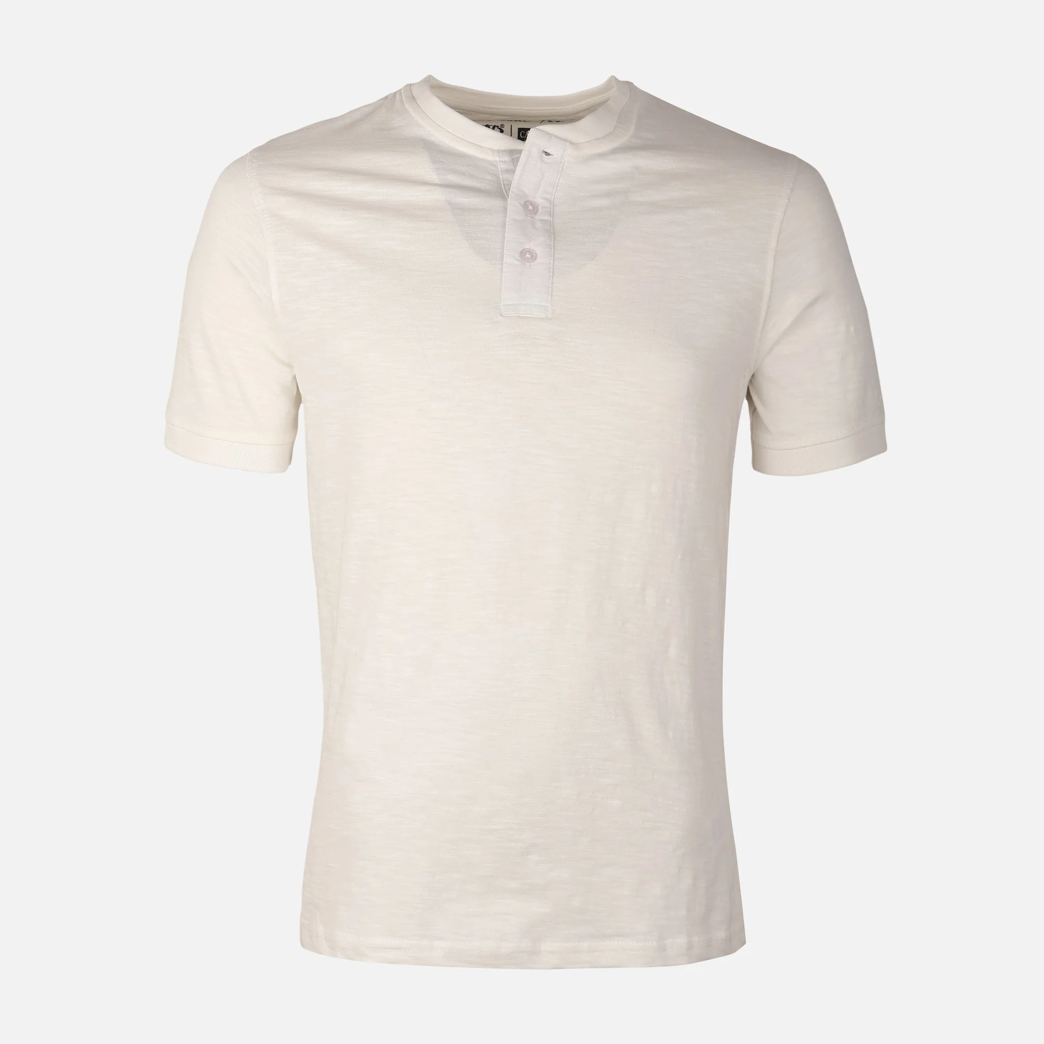 Men Basic Slub Short Sleeve Henley T-Shirt - Image 2