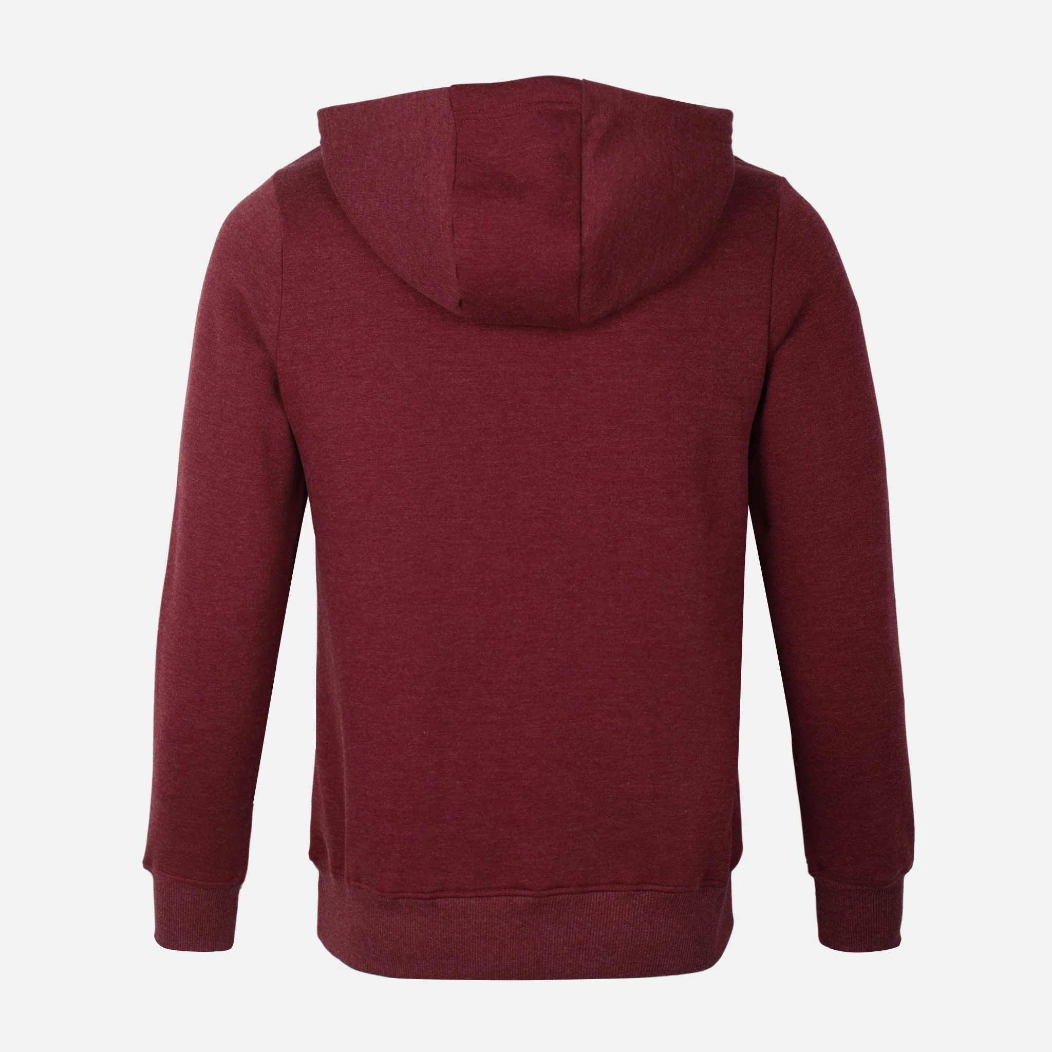 Men Basic Solid Fleece Hooded Pullover - Image 2