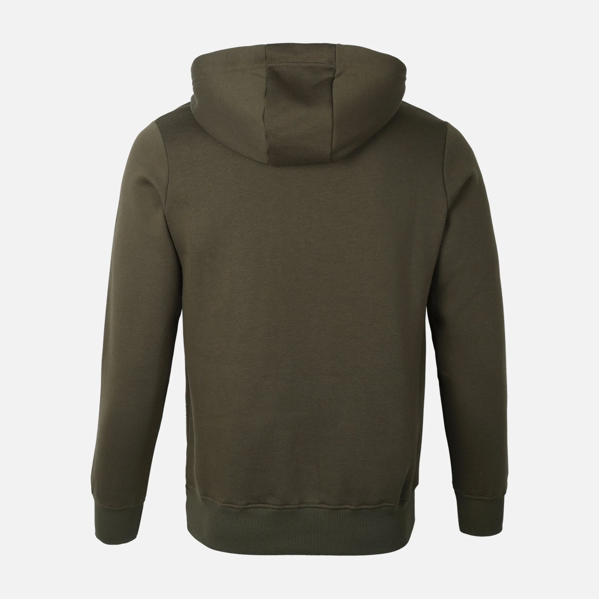 Men Basic Solid Fleece Hooded Pullover - Image 2