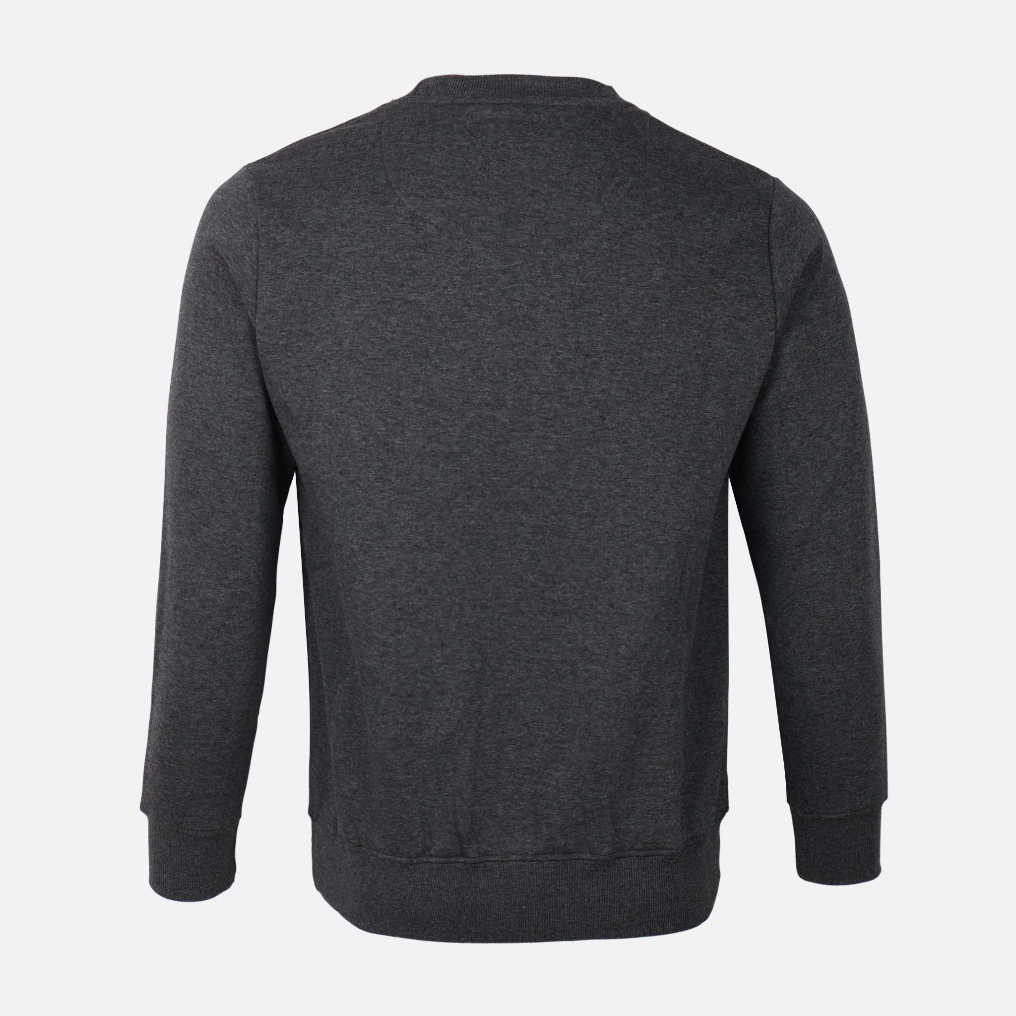 Men Basic Solid Fleece Pullover Round Neck - Image 2