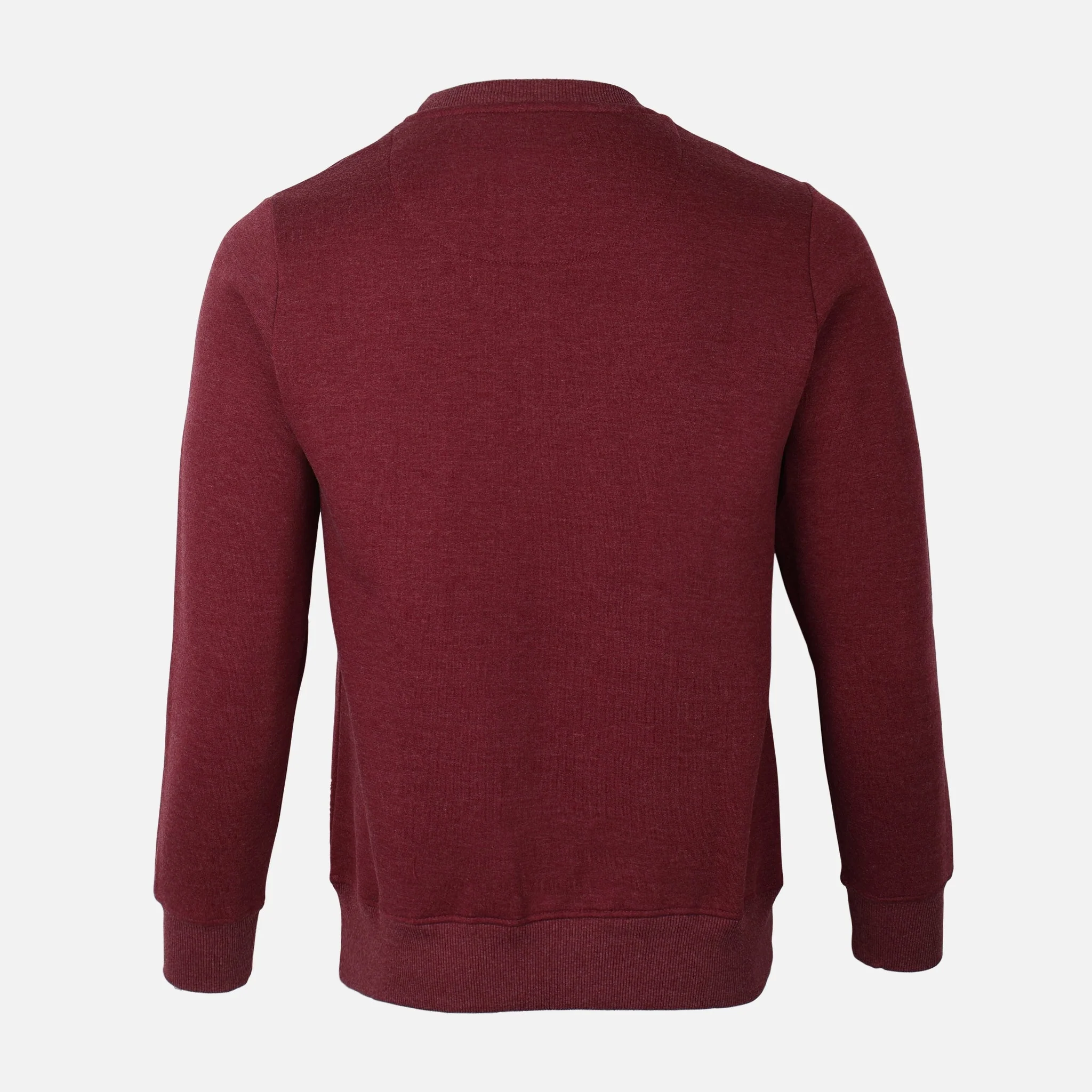 Men Basic Solid Fleece Pullover Round Neck - Image 2