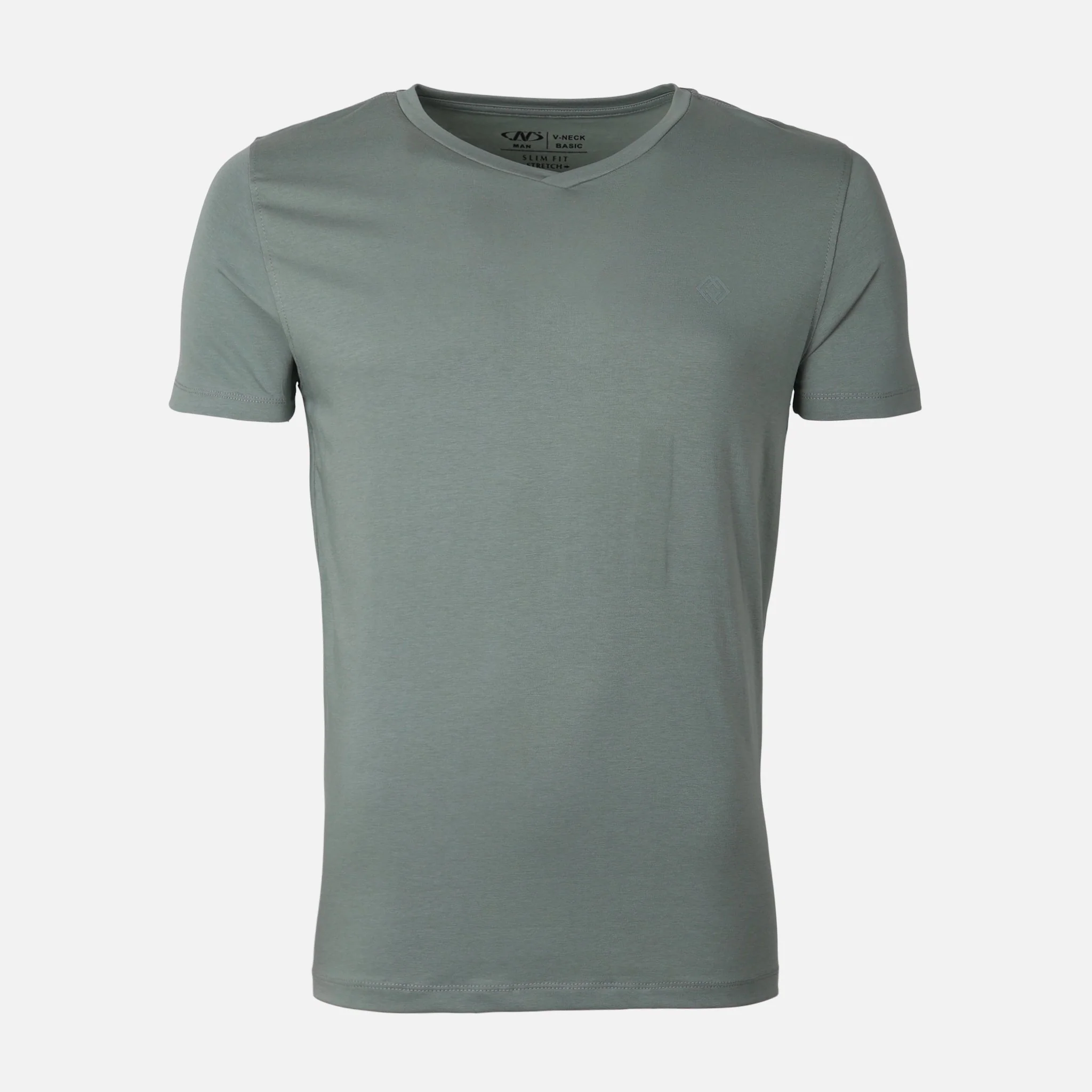 Men Spandex T-Shirt V-Neck