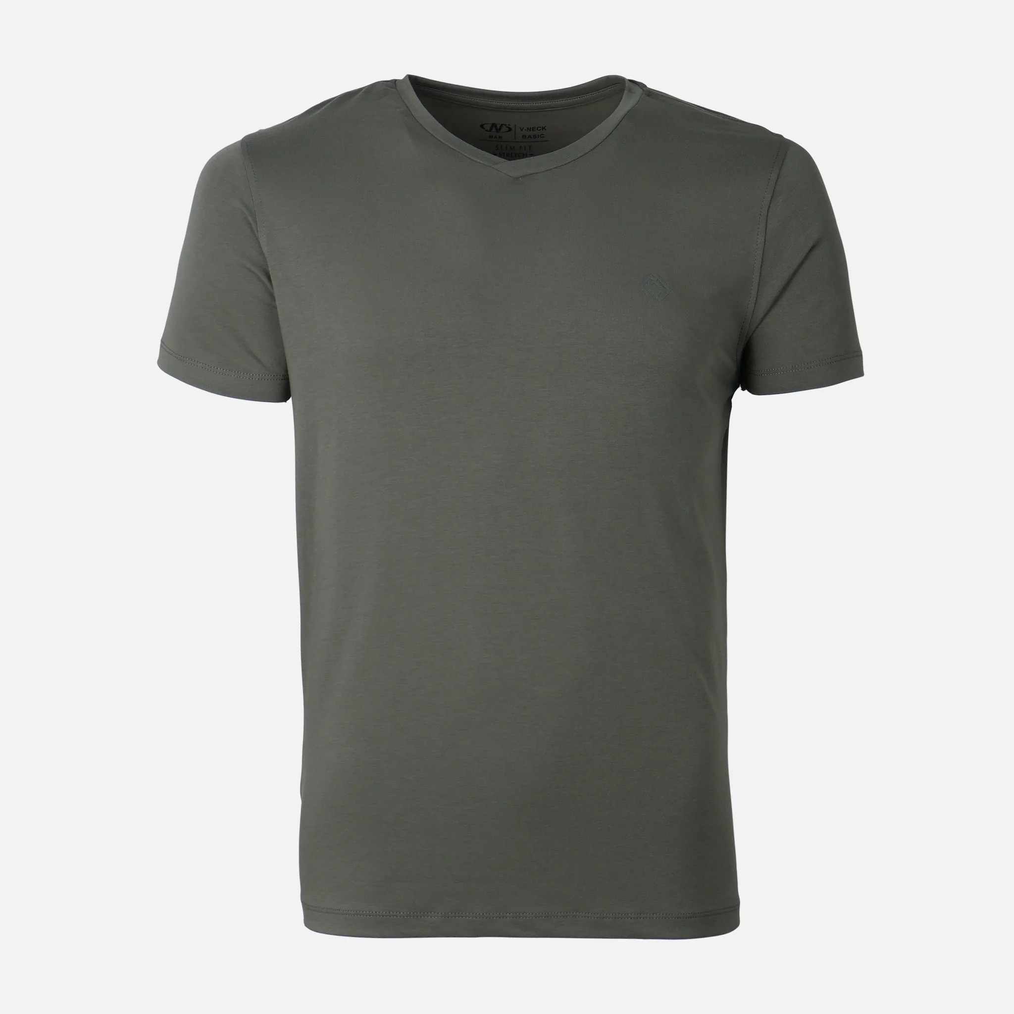 Men Spandex T-Shirt V-Neck