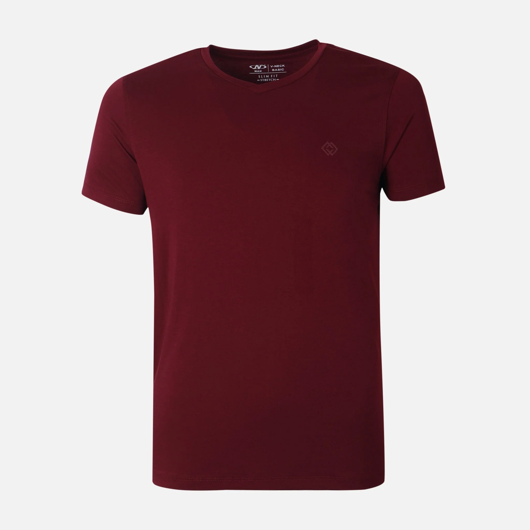 Men Spandex T-Shirt V-Neck